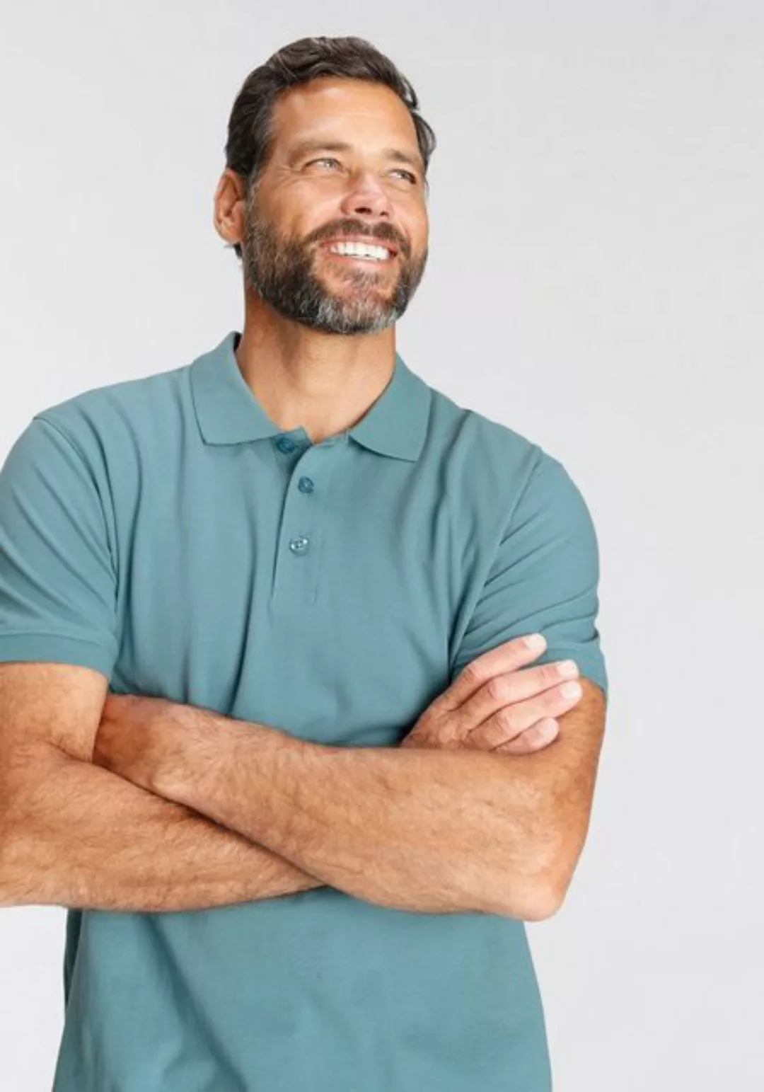 Man's World Poloshirt Kurzarm, lockere Passform, unifarben günstig online kaufen