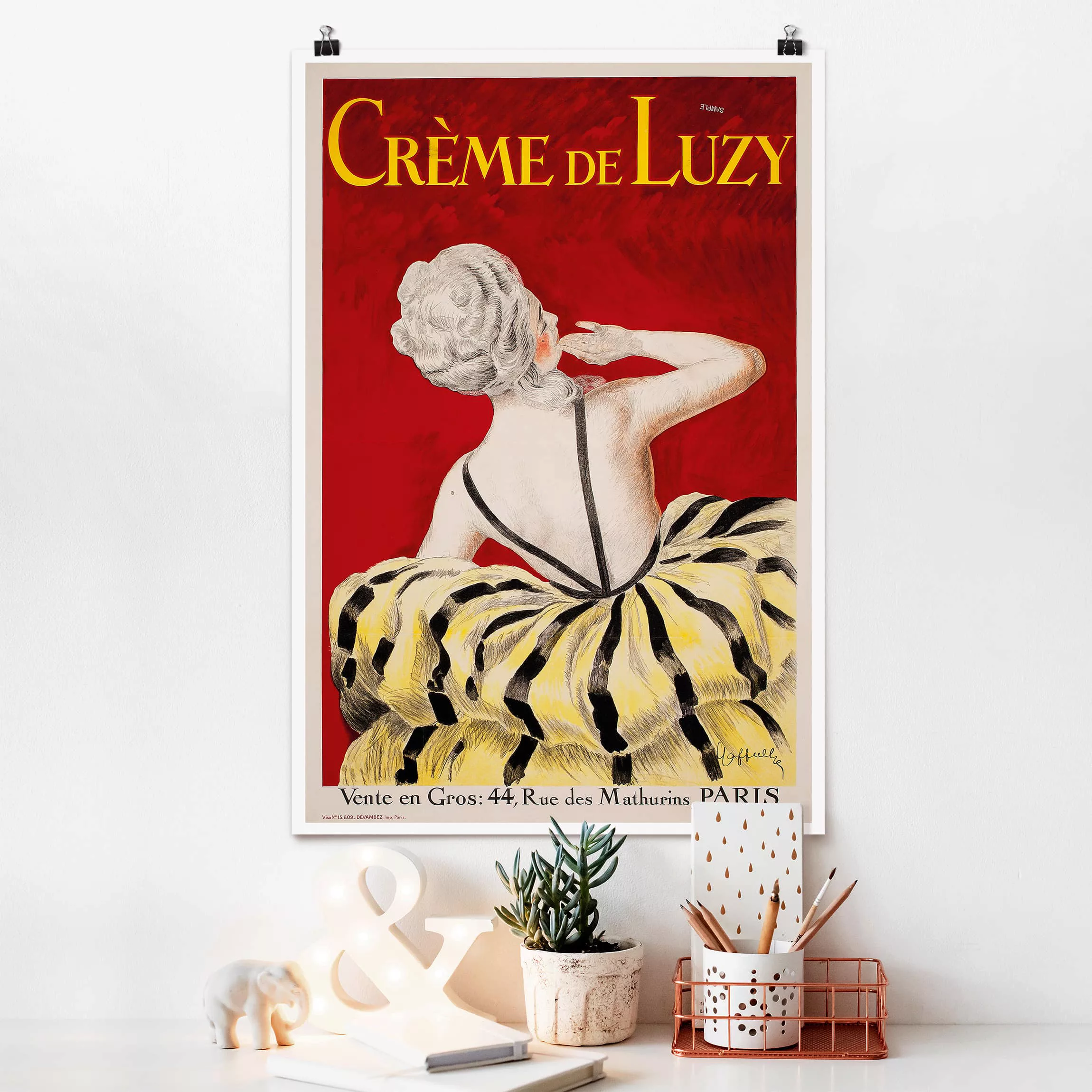 Poster Spruch - Hochformat Leonetto Cappiello - Crème de Luzy günstig online kaufen