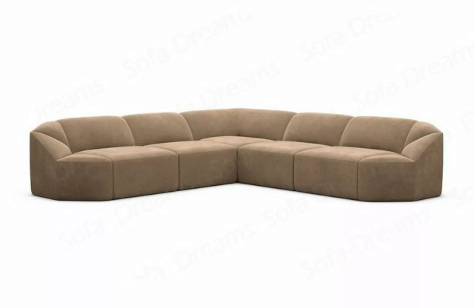 Sofa Dreams Ecksofa Designer Stoff Samtstoff Couch Cabrera L Form Stoffsofa günstig online kaufen