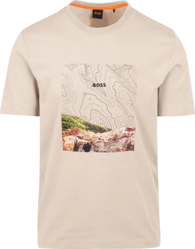 BOSS T-shirt Forest Beige - Größe 3XL günstig online kaufen