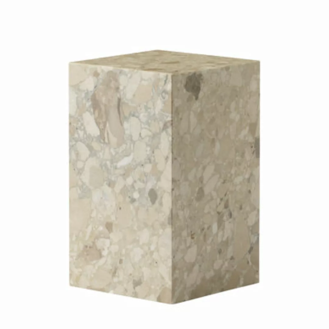 Beistelltisch Plinth Tall stein beige / Stein - 30 x 30 x H 51 cm - Audo Co günstig online kaufen