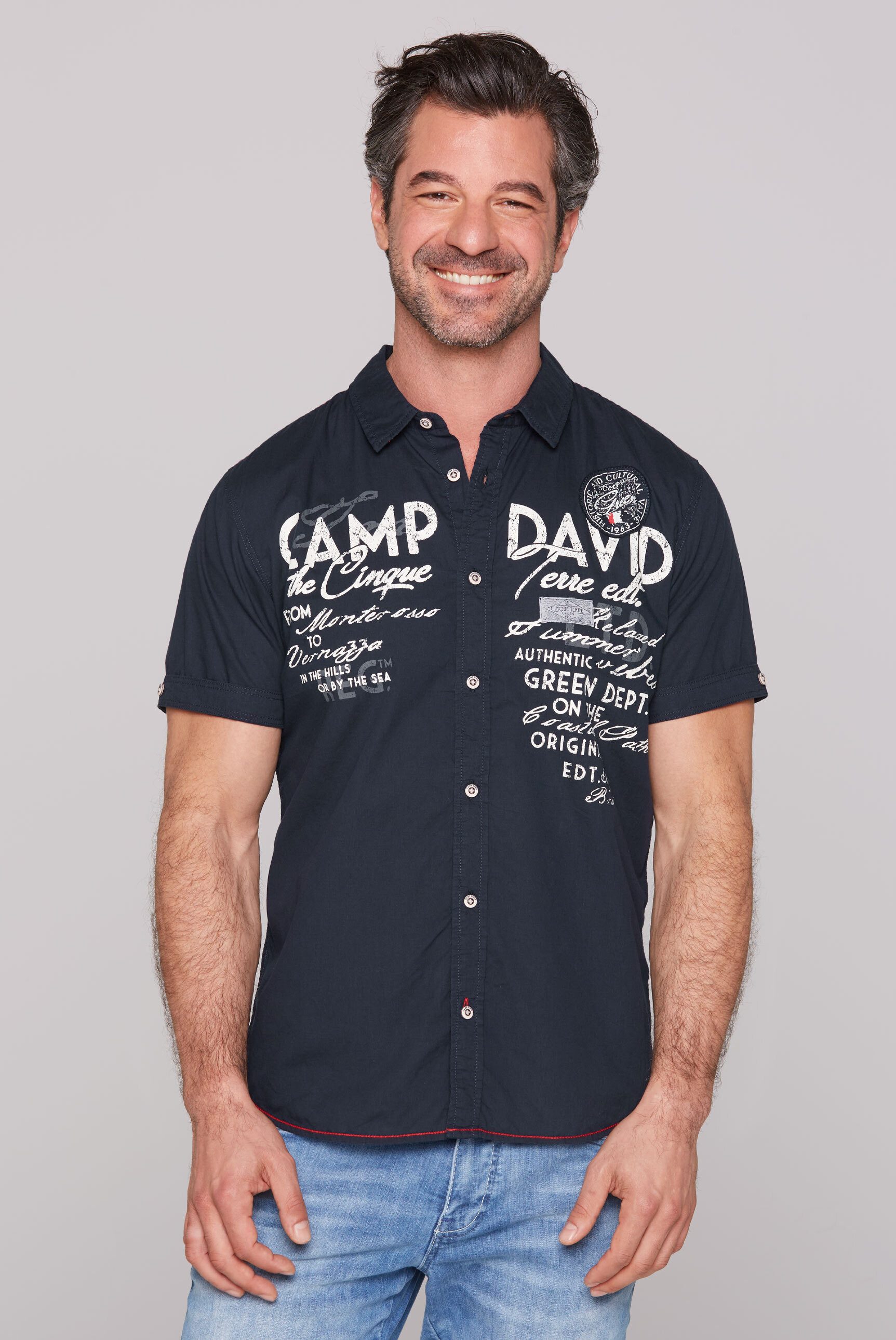 CAMP DAVID Kurzarmhemd, mit Kentkragen günstig online kaufen