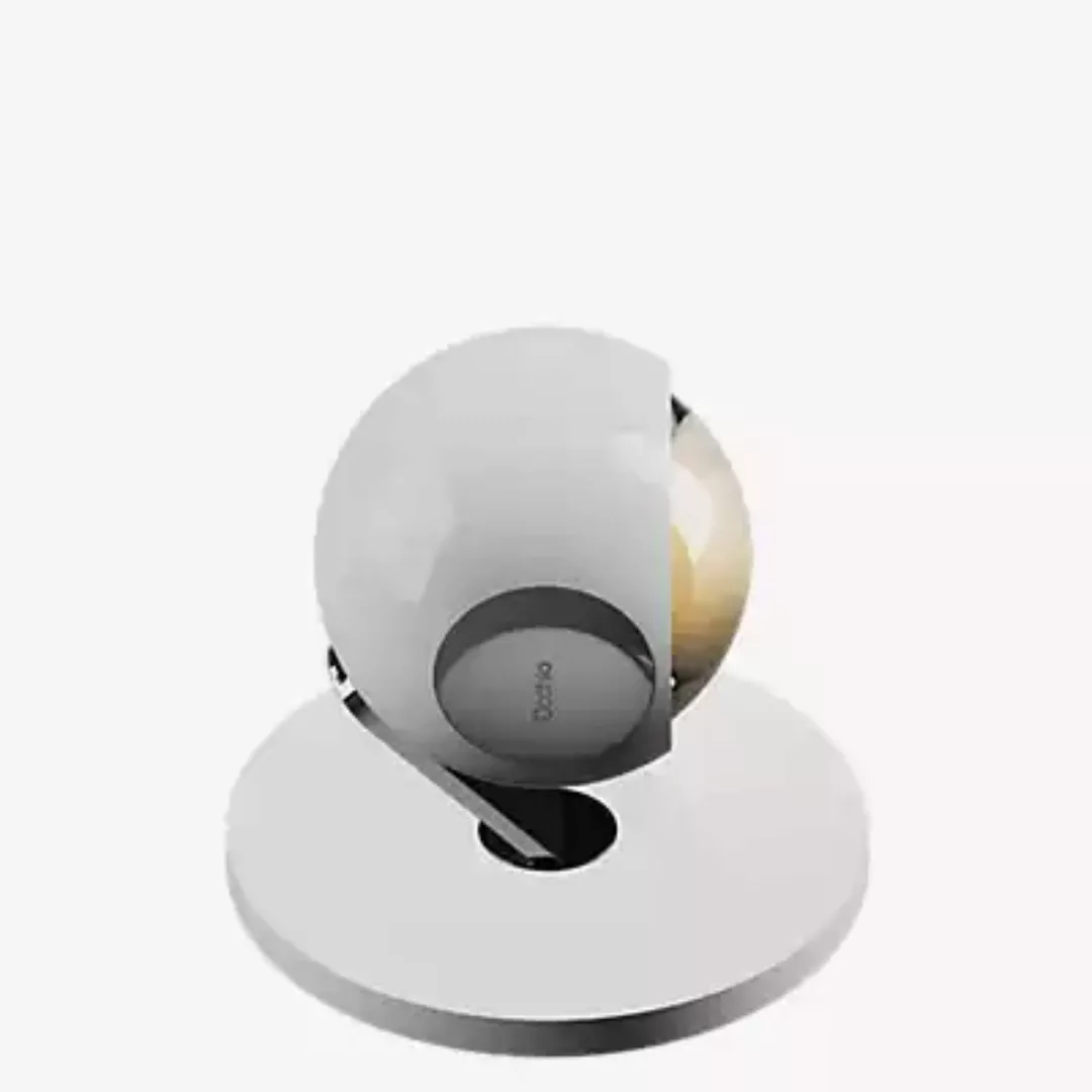 Occhio Io Basso C Tischleuchte LED, Kopf weiß glänzend/Abdeckung chrom glän günstig online kaufen