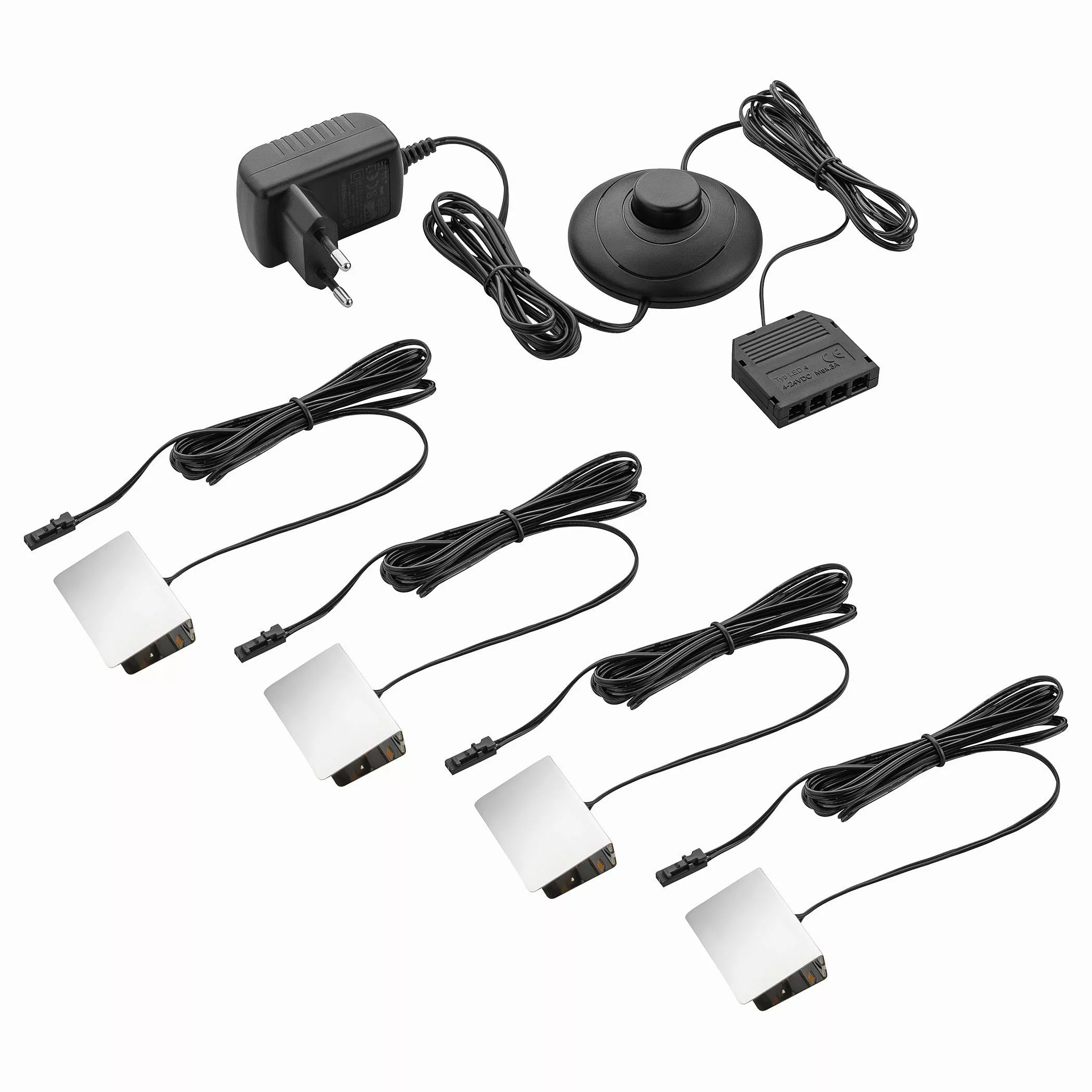 SEBSON Aufbauleuchte LED Vitrinenbeleuchtung 4er Set günstig online kaufen