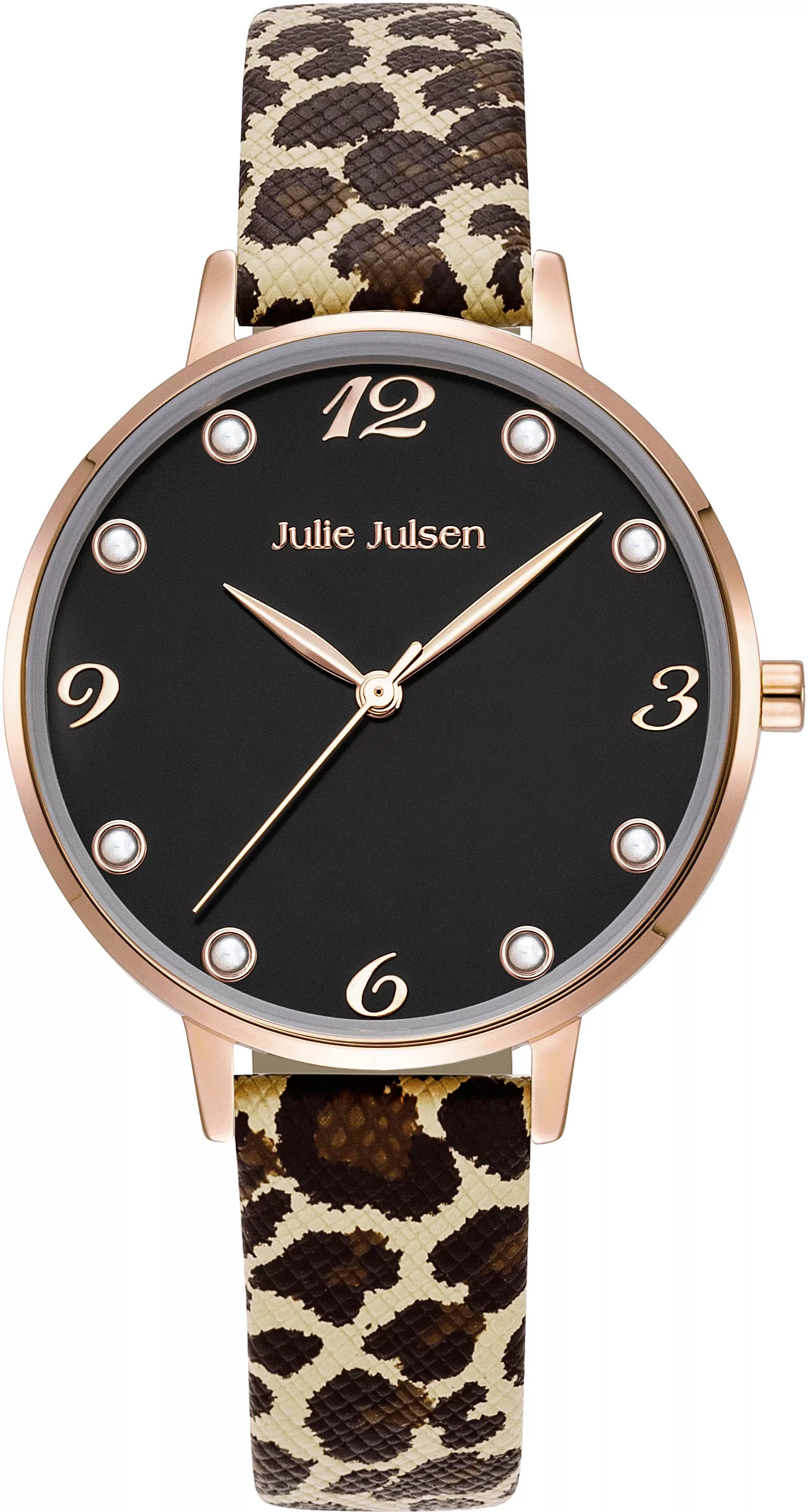 Julie Julsen Quarzuhr "Julie Julsen Pearl Leopard, JJW1008RGL-S", Perlen günstig online kaufen