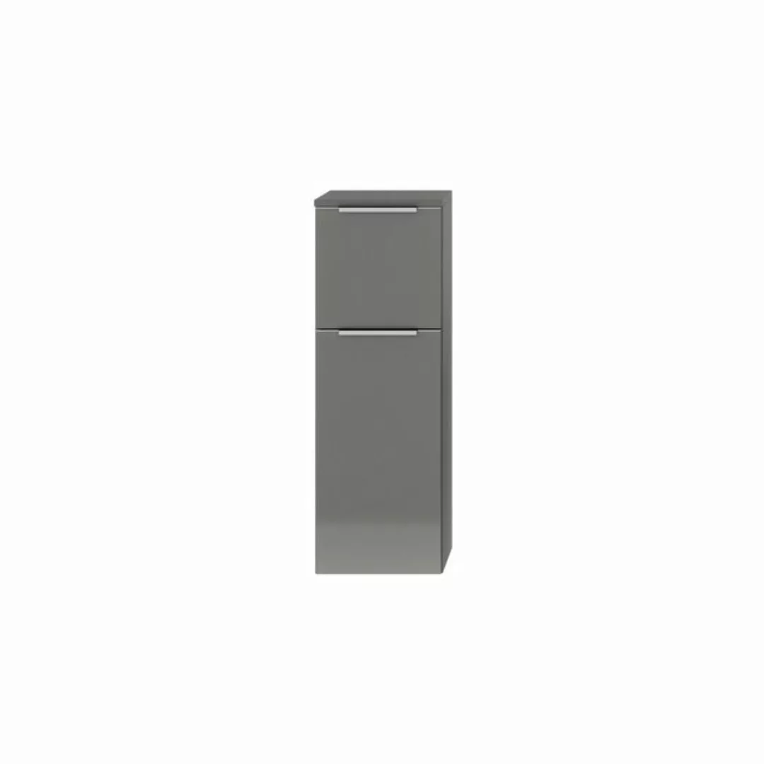 Lomadox Unterschrank PALERMO-136-GREY grau mit edelstahlfarbener Griffleist günstig online kaufen