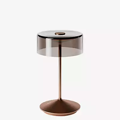 LED-Akkutischleuchte Numotion,  bronze, Glas, IP54, dimmbar günstig online kaufen