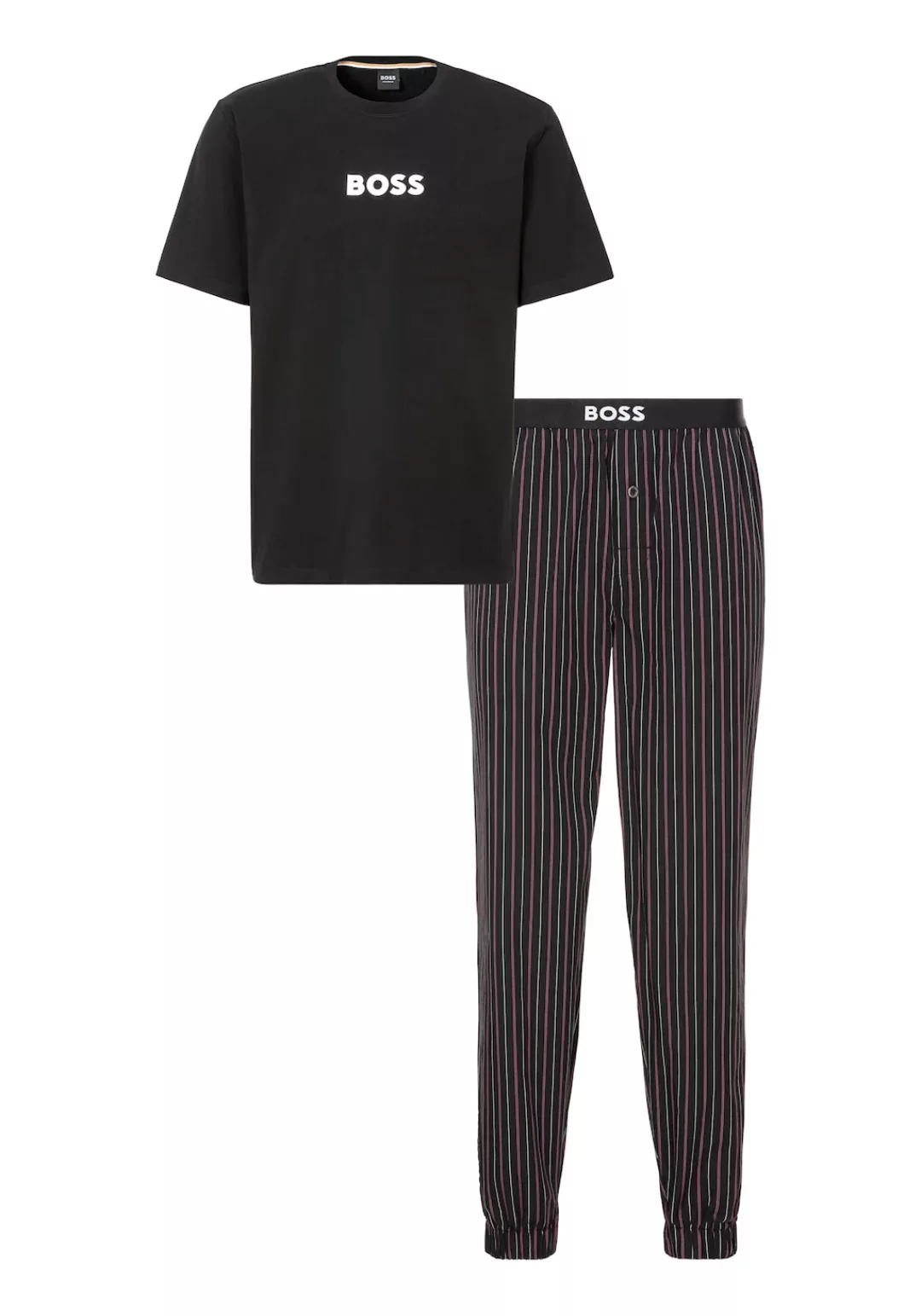 BOSS Pyjama "Easy Long Set TShirt", (Set, 2 tlg.) günstig online kaufen