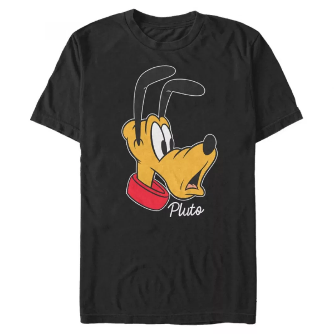 Disney - Micky Maus - Pluto Big Face - Männer T-Shirt günstig online kaufen