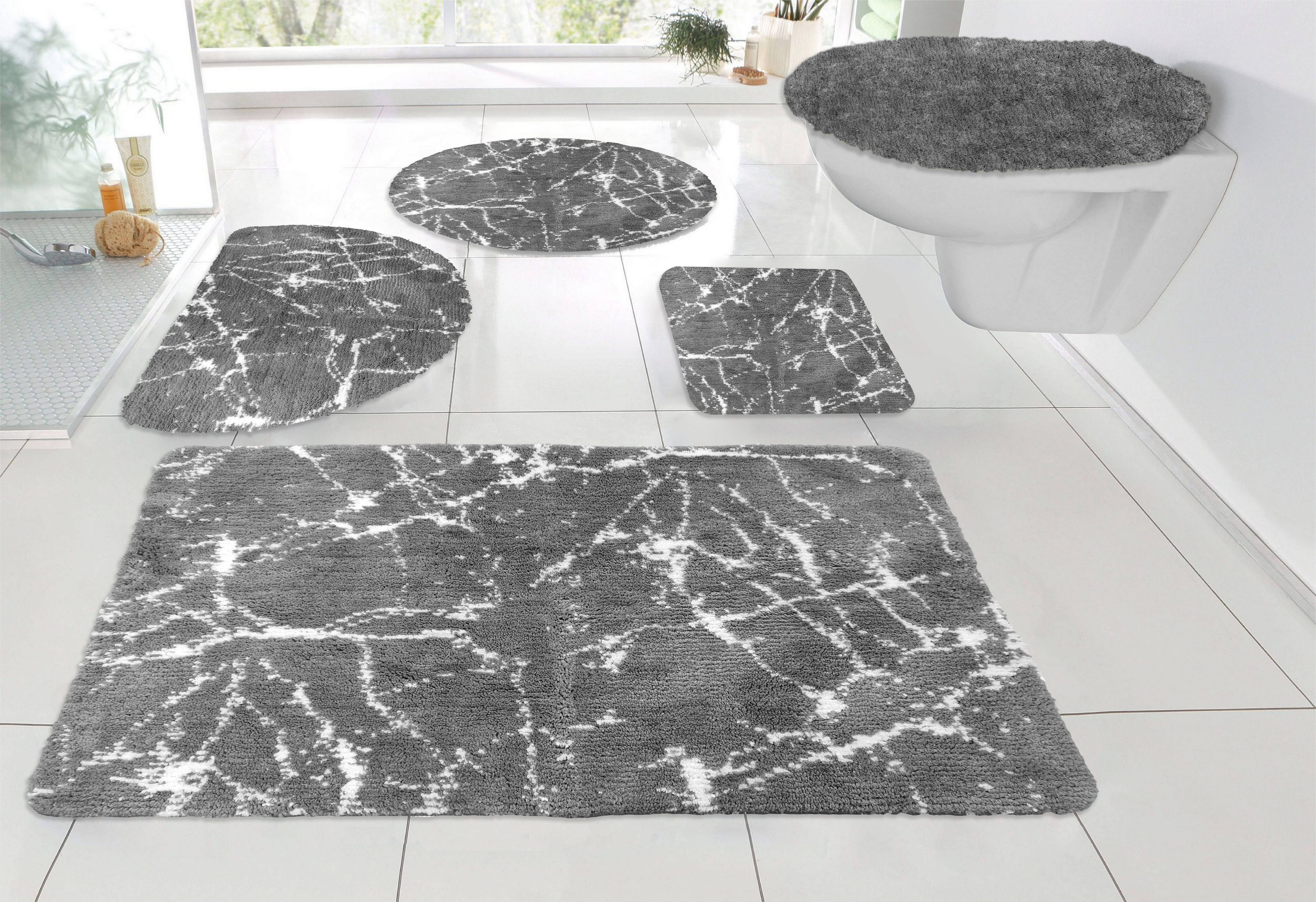 my home Badematte Marble, Höhe 15 günstig online kaufen