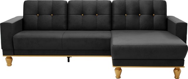 sit&more Ecksofa "Orient 5 V L-Form", mit Strass-Stein, wahlweise mit Bettf günstig online kaufen