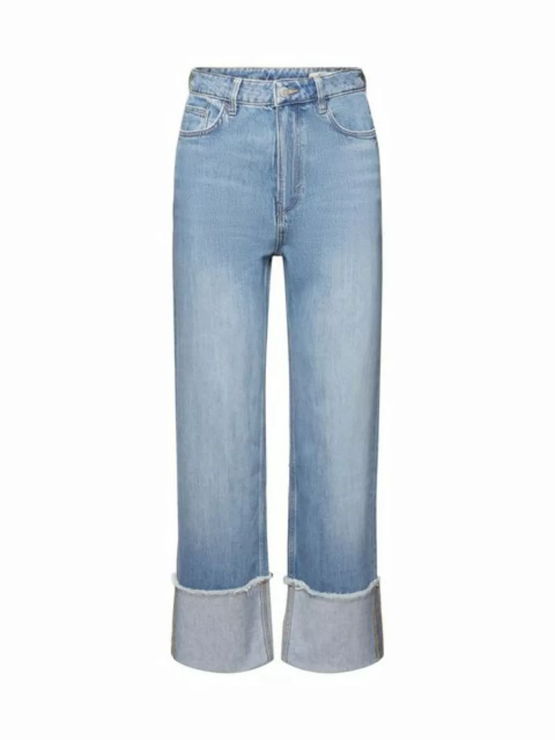 Esprit 7/8-Jeans Verkürzte Jeans mit fixiertem Umschlag, TENCEL™ günstig online kaufen