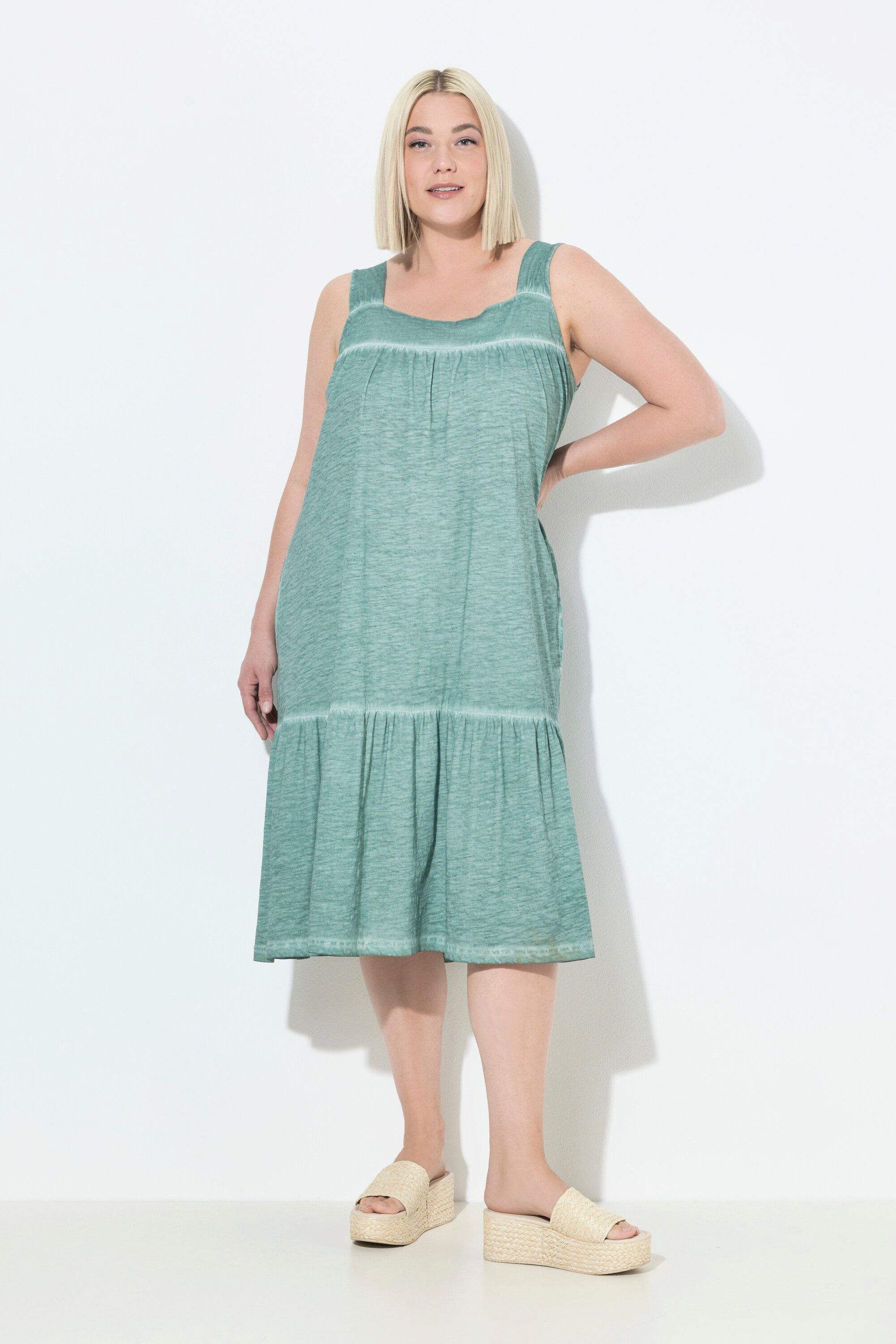 Ulla Popken Midikleid Jerseykleid cold dyed günstig online kaufen