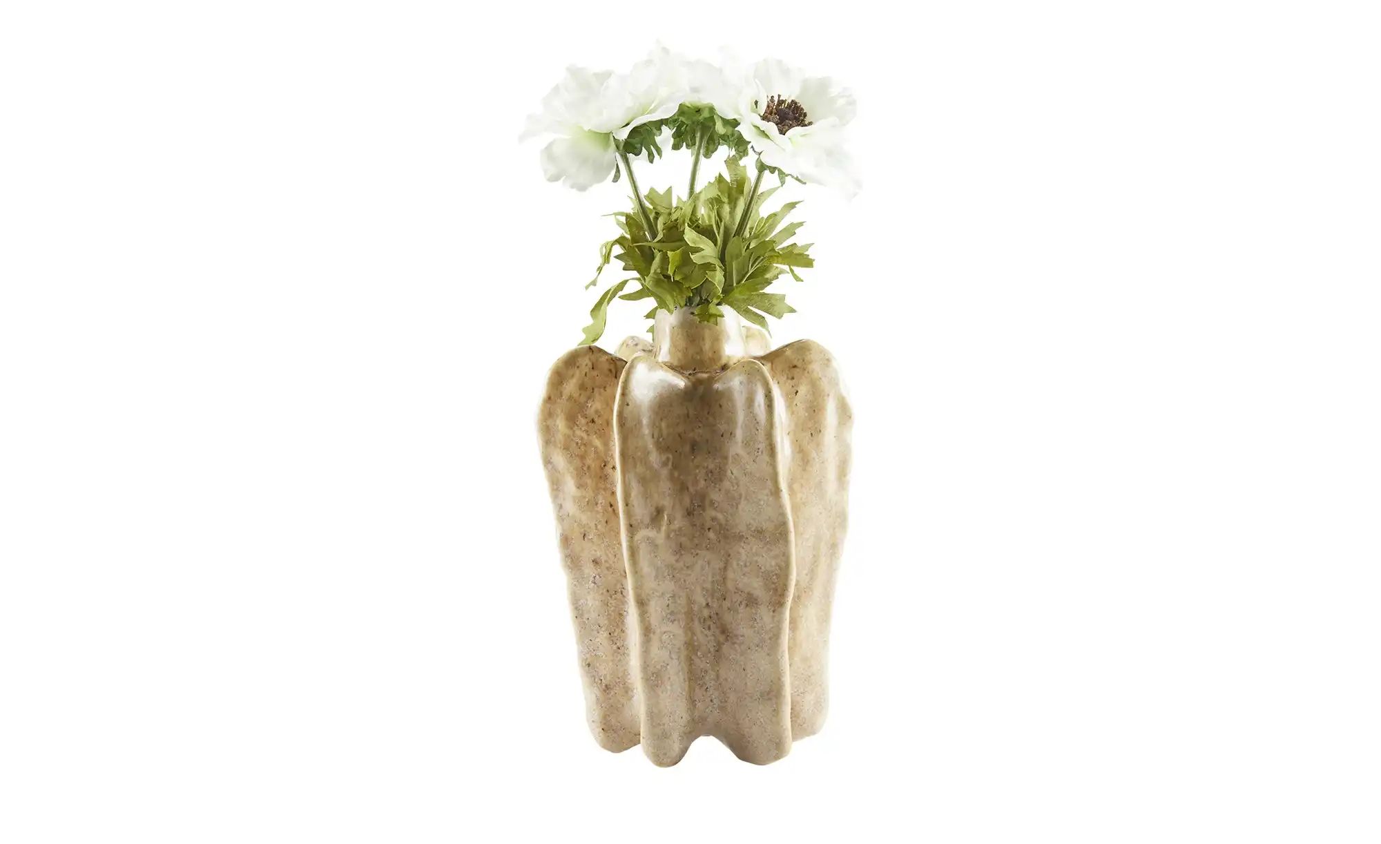 HOME STORY Vase ¦ braun ¦ Steinzeug ¦ Maße (cm): B: 14 H: 23 Accessoires > günstig online kaufen