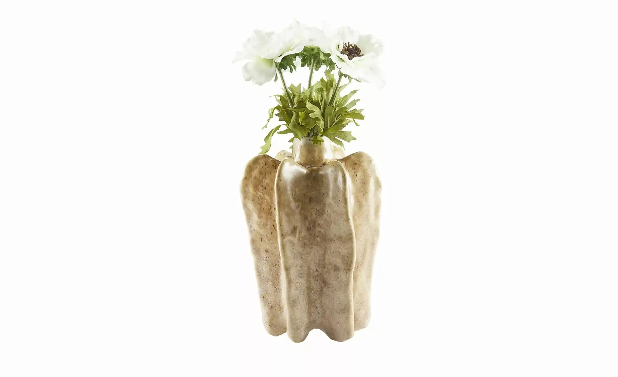 HOME STORY Vase   ¦ braun ¦ Steinzeug ¦ Maße (cm): B: 14 H: 23 Accessoires günstig online kaufen