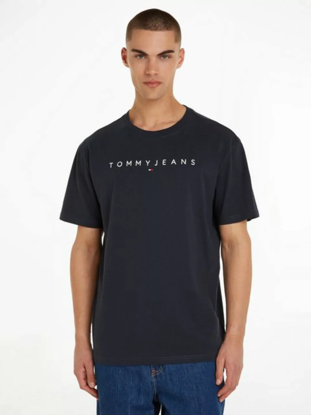 Tommy Jeans T-Shirt TJM REG LINEAR LOGO TEE EXT mit Markenlabel günstig online kaufen