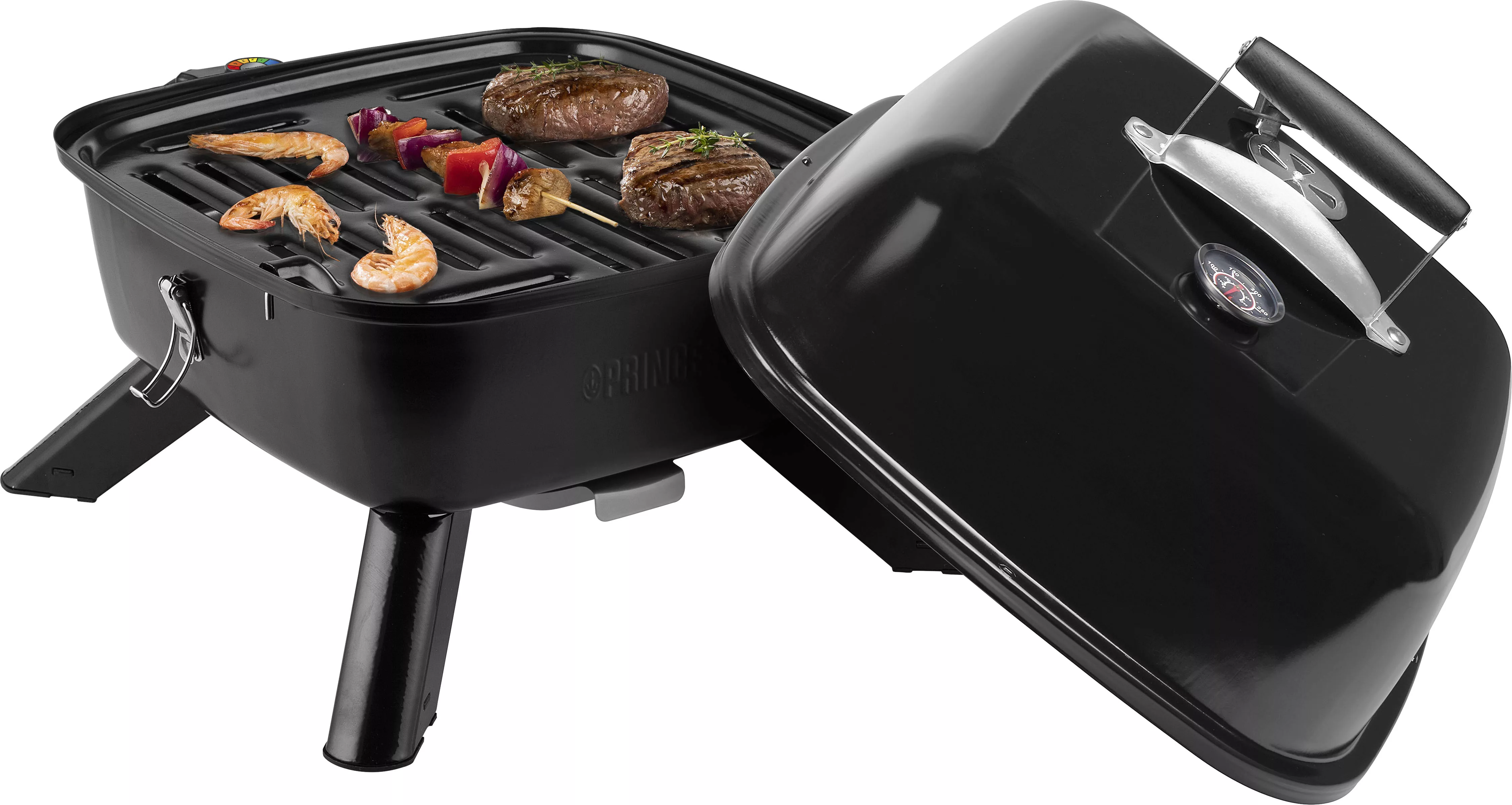 PRINCESS Tischgrill »112256«, 2000 W, mit Holzkohle oder elektrisch, Deckel günstig online kaufen