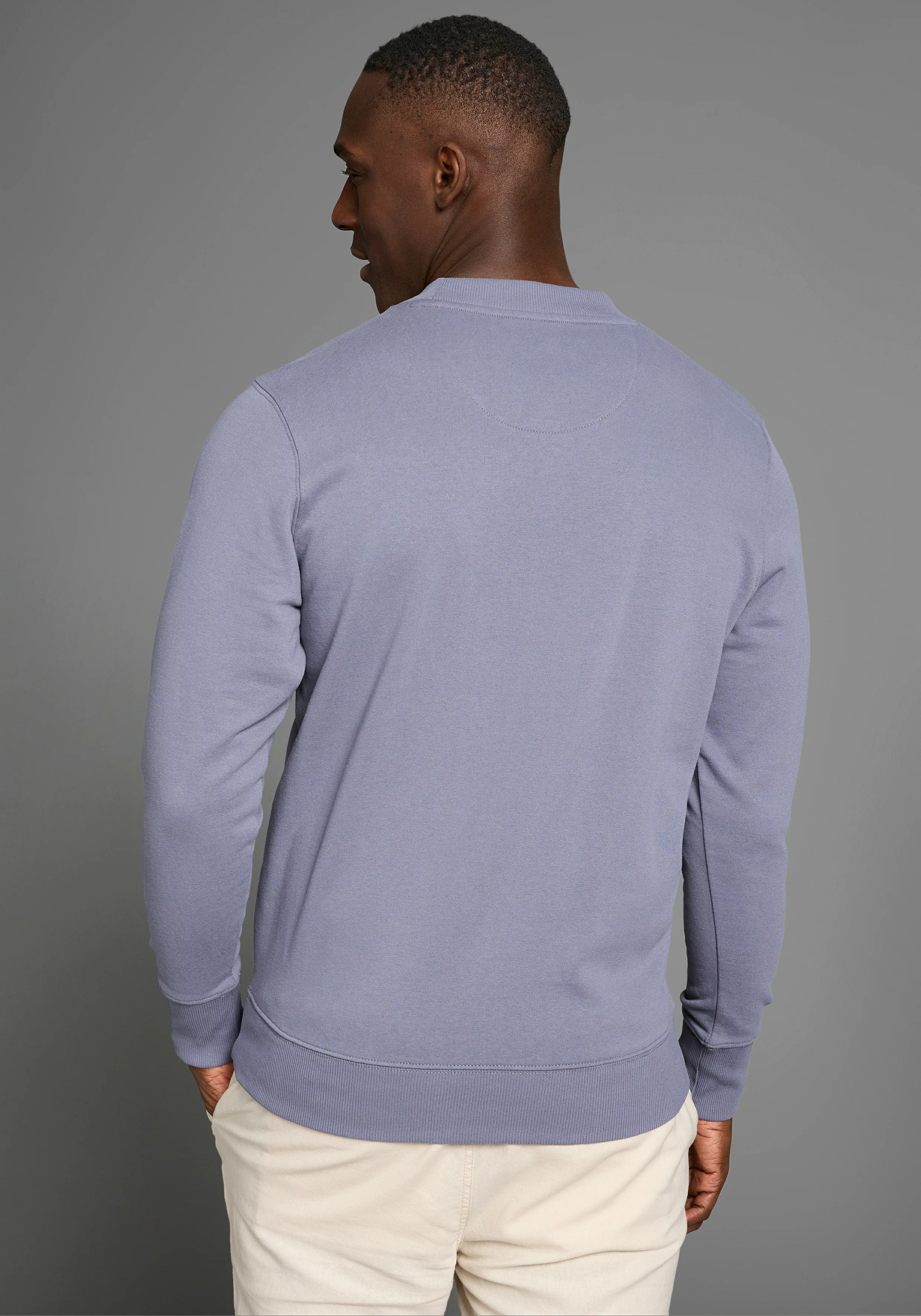 DELMAO Sweatshirt, Langarm, Regular Fit, unifarben, Basic-Stil günstig online kaufen