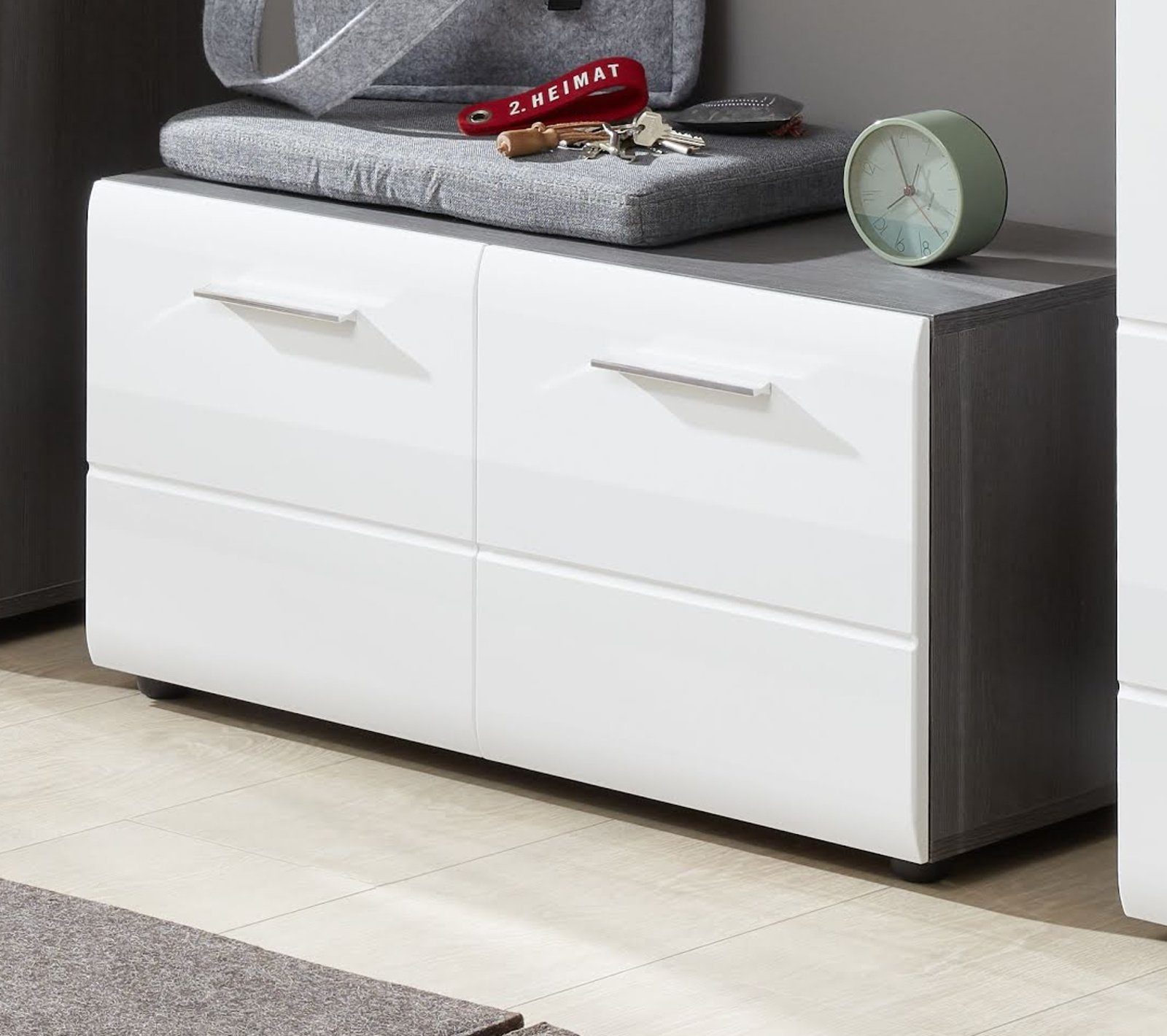 Furn.Design Sitzbank Line (Garderobenbank in weiß günstig online kaufen