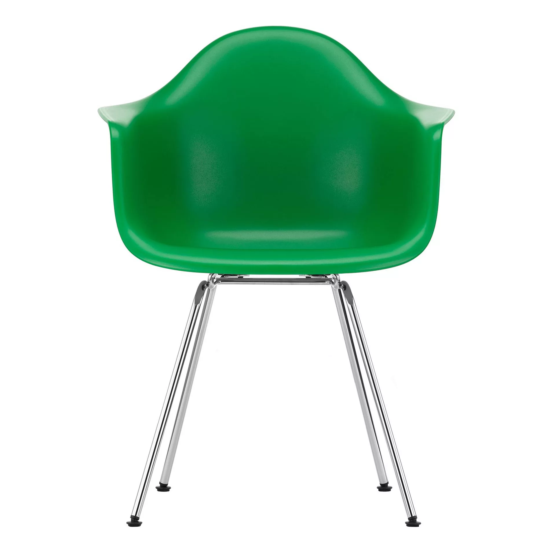 Vitra - Eames Plastic Armchair DAX verchromt - grün/Sitzschale Polypropylen günstig online kaufen
