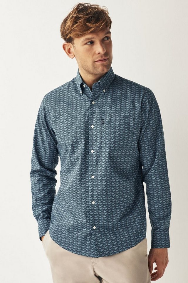 Next Langarmhemd Pflegeleichtes Button-Down-Oxford-Hemd (1-tlg) günstig online kaufen