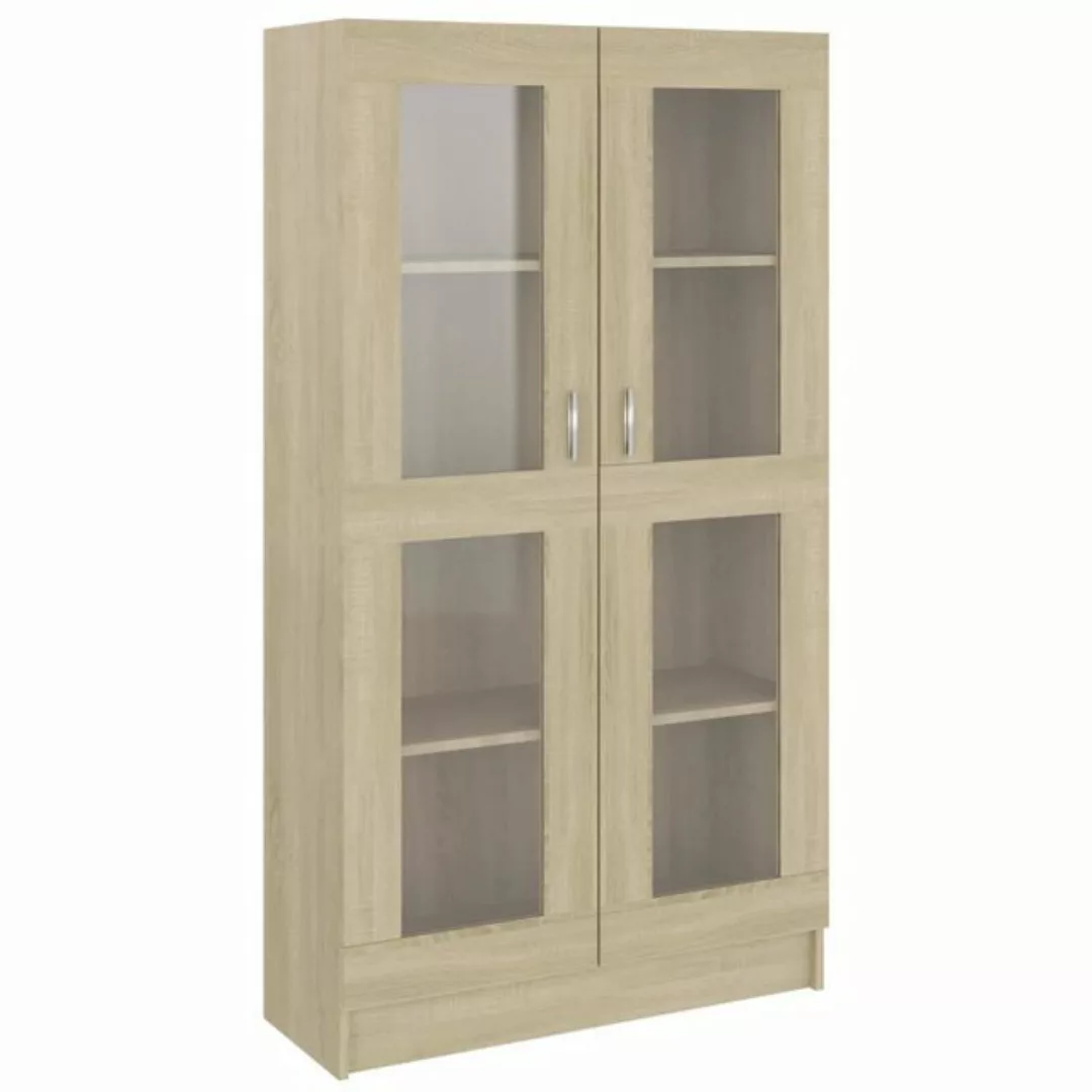 furnicato Vitrine Vitrinenschrank Sonoma-Eiche 82,5x30,5x150 cm Holzwerksto günstig online kaufen