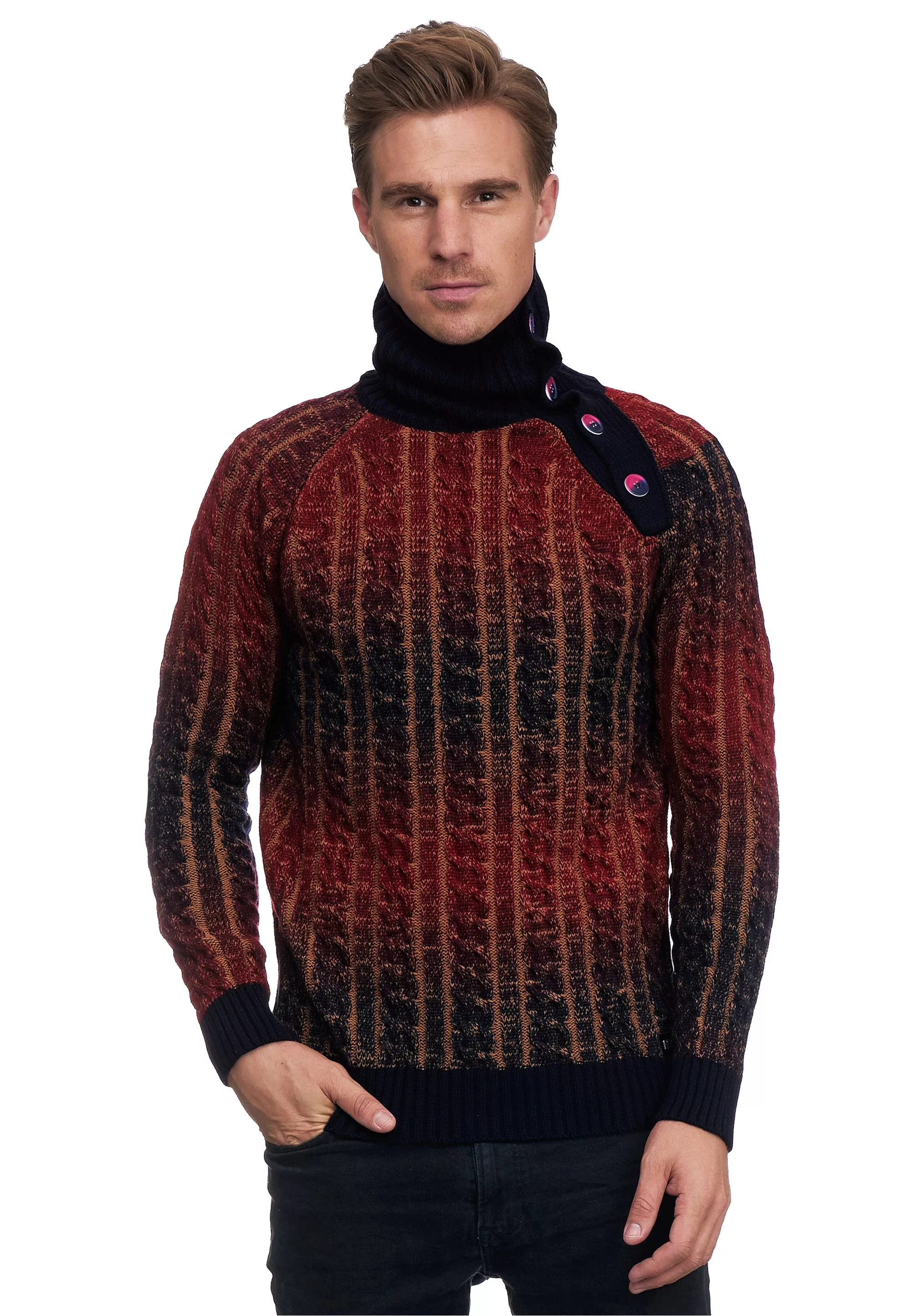 Rusty Neal Strickpullover, mit kuscheligem Stehkragen günstig online kaufen