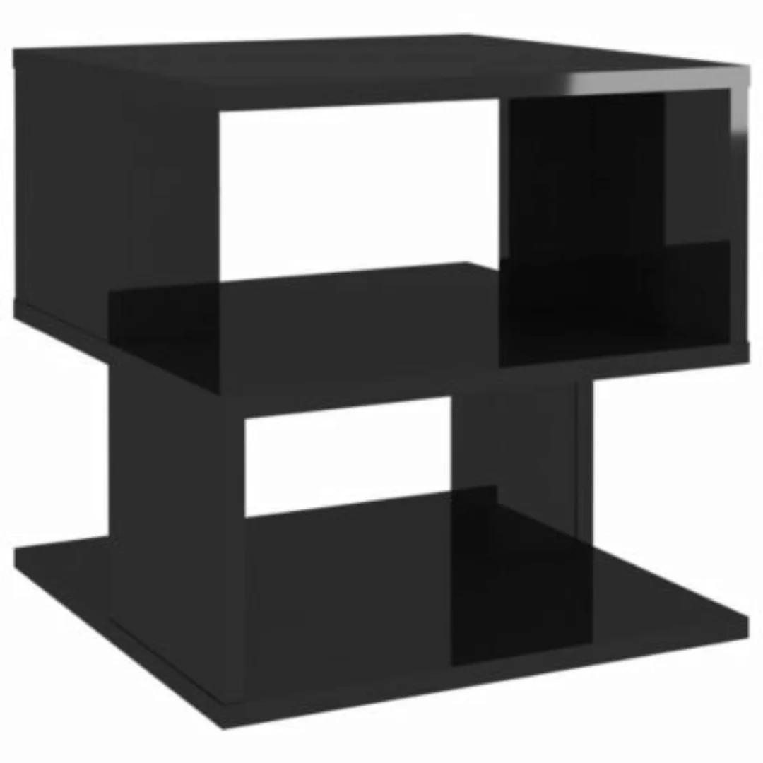 Beistelltisch Hochglanz-schwarz 40x40x40 Cm Spanplatte günstig online kaufen