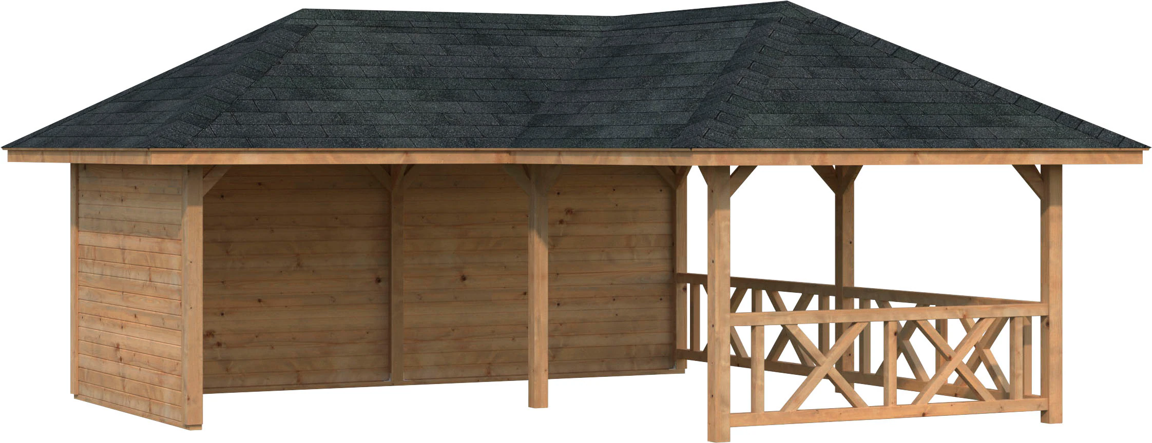 Palmako Holzpavillon "Bianca 24,9 m² Set 1", BxTxH: 588x588x323 cm günstig online kaufen