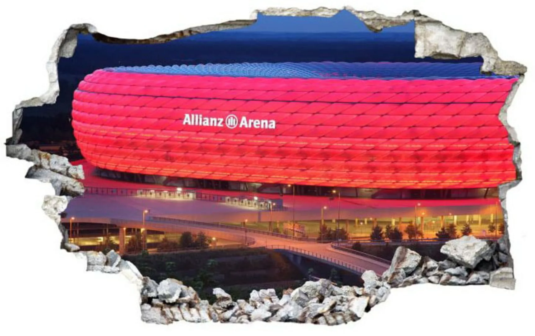 Wall-Art Wandtattoo "3D Fußball FCB Allianz Arena", (1 St.), selbstklebend, günstig online kaufen