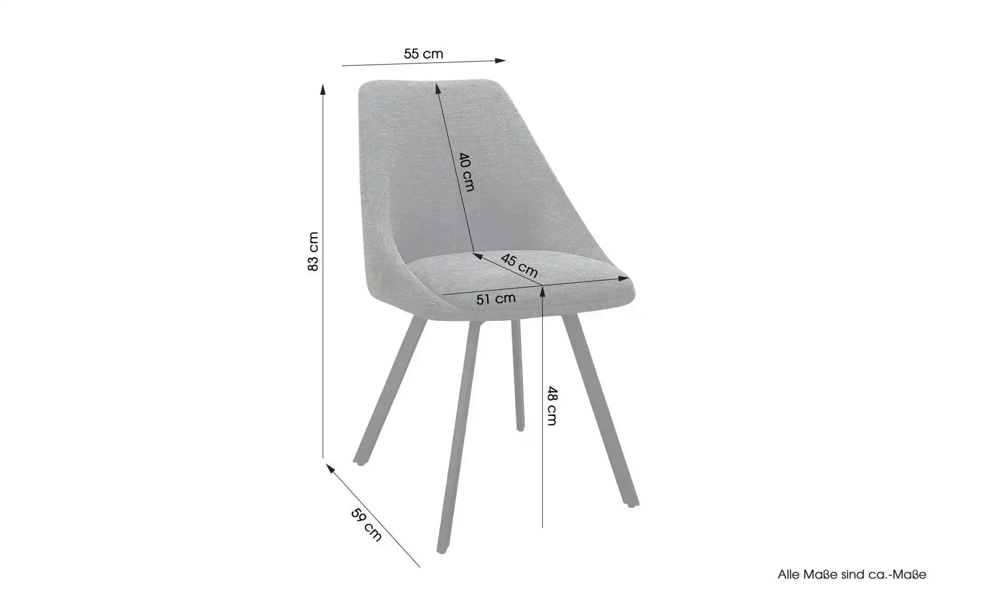 byLIVING Esszimmerstuhl "Jasper (2er-Set)", (Set), Sitzschale 360drehbar, M günstig online kaufen