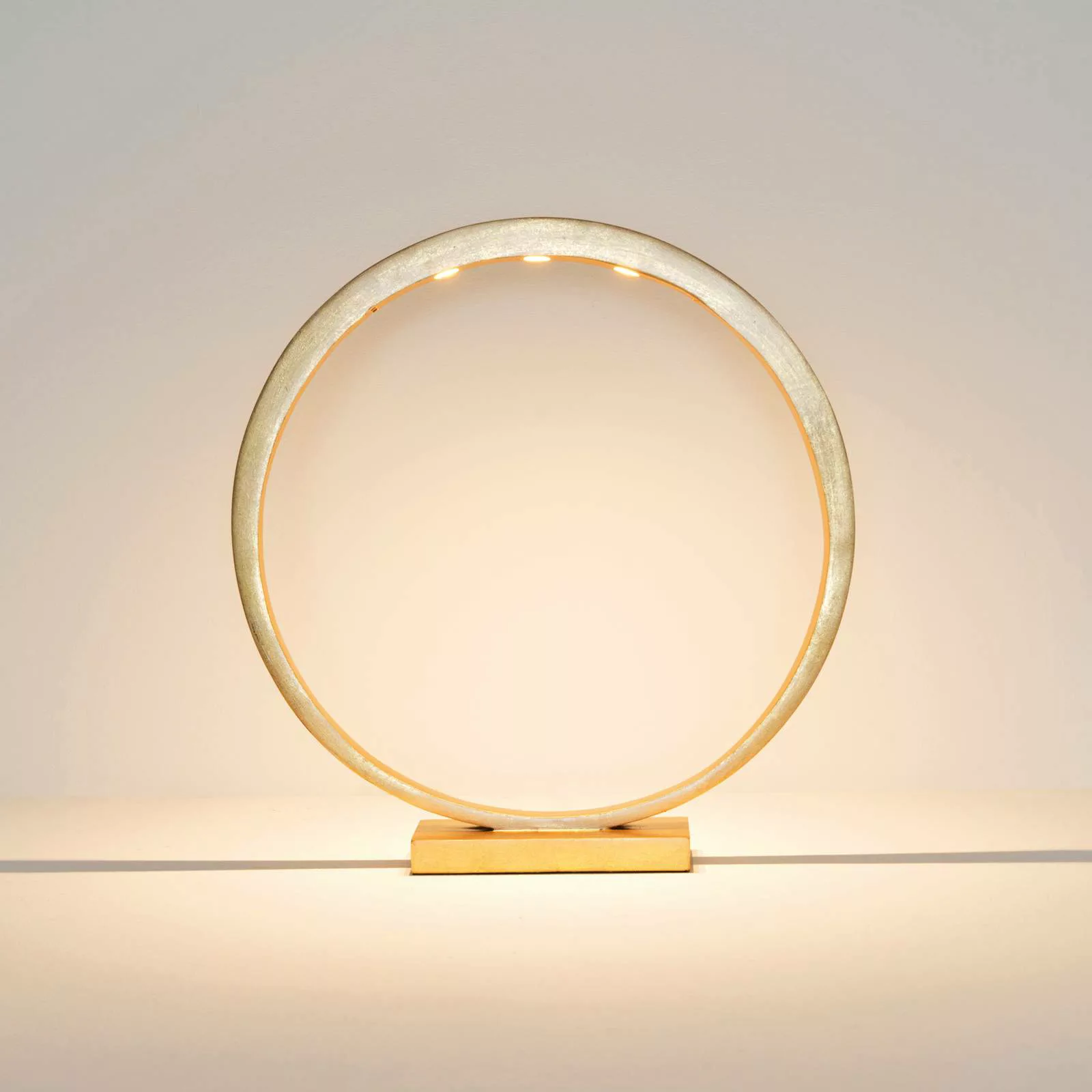 LED-Tischleuchte Asterisco Ringdesign gold Dimmer günstig online kaufen