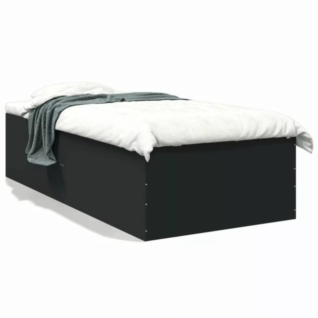 vidaXL Bett Bettgestell Grau Sonoma 100x200 cm Holzwerkstoff günstig online kaufen
