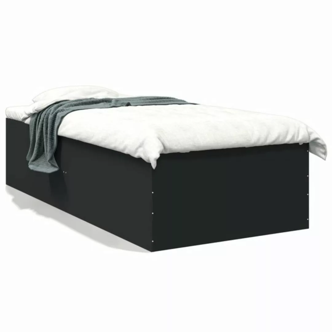 vidaXL Bett Bettgestell Schwarz 90x200 cm Holzwerkstoff günstig online kaufen