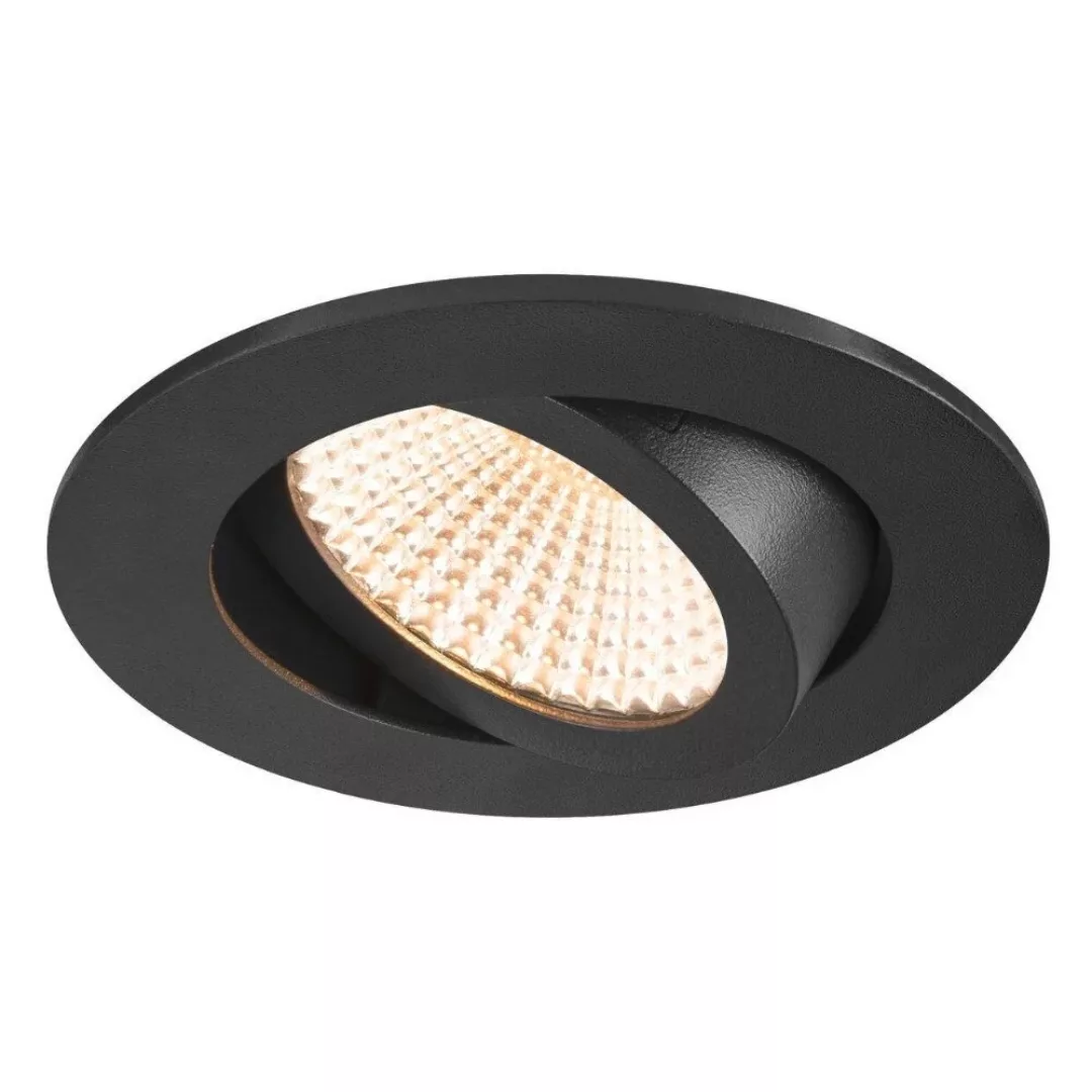 LED Deckeneinbauleuchte New Tria in Schwarz 8,3W 705lm 60° 82mm rund günstig online kaufen