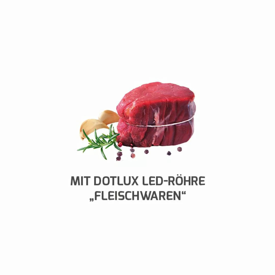 DOTLUX LED-Roehre LUMENPLUS 60cm 8W Fleischfarbe gefrostet drehbare Endkapp günstig online kaufen