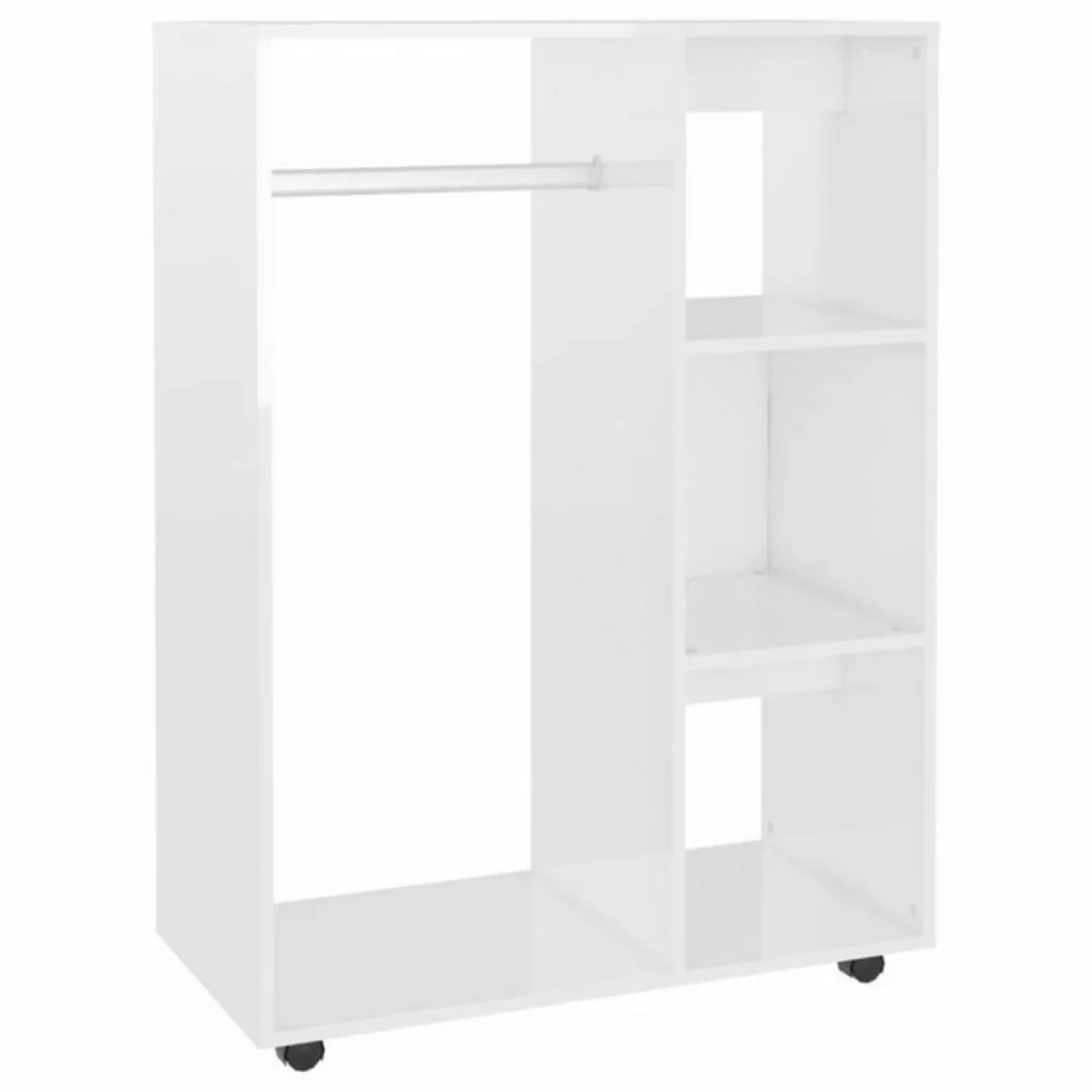 furnicato Kleiderschrank Hochglanz-Weiß 80x40x110 cm Holzwerkstoff (1-St) günstig online kaufen