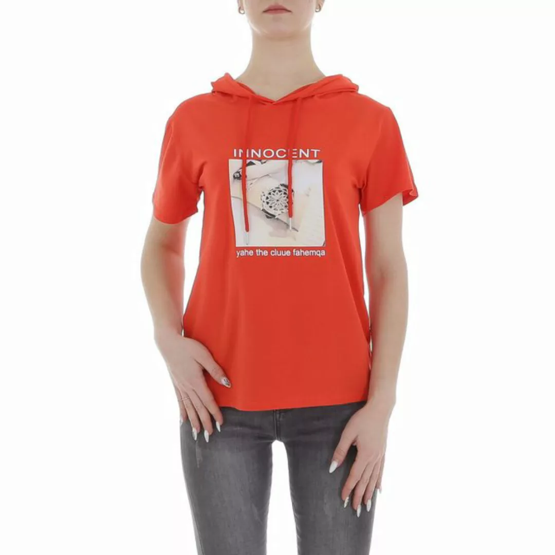 Ital-Design T-Shirt Damen Freizeit (85941285) Kapuze Print Stretch T-Shirt günstig online kaufen