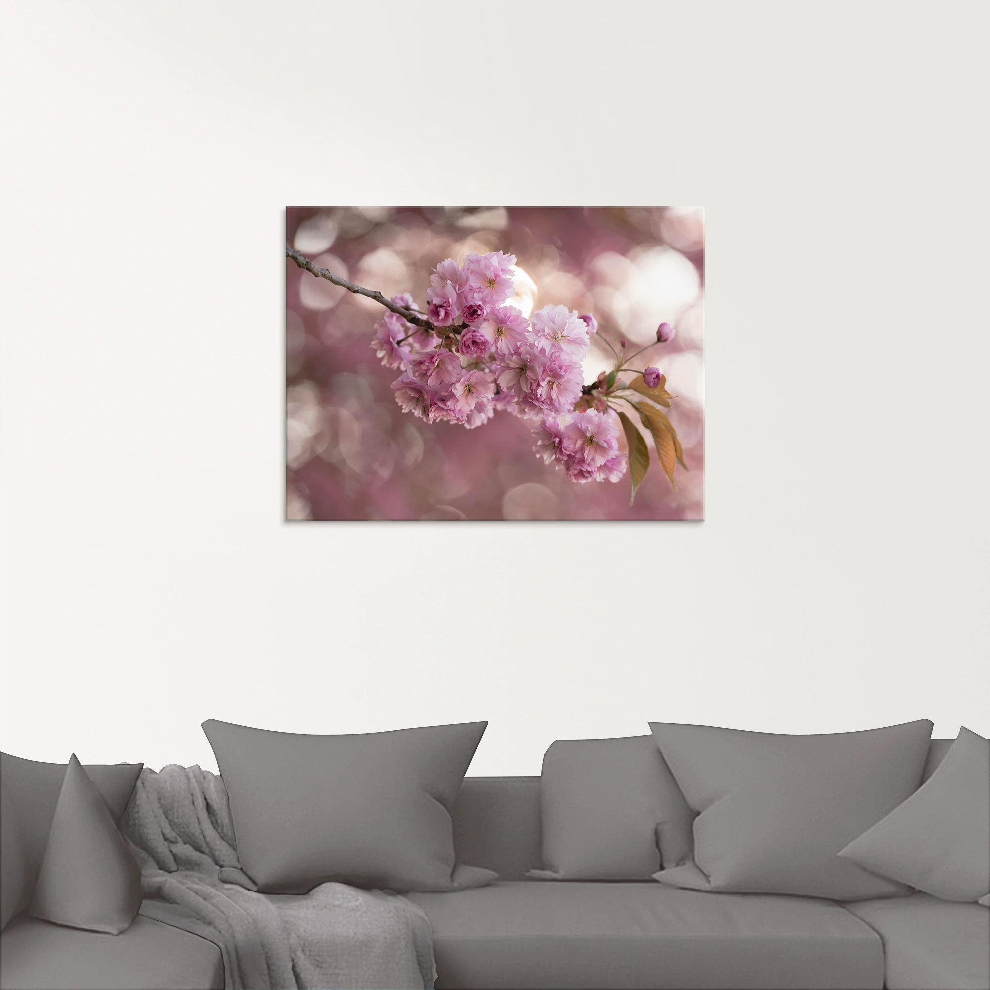Artland Glasbild »Japanische Kirschblüte in Love III«, Blumen, (1 St.), in günstig online kaufen