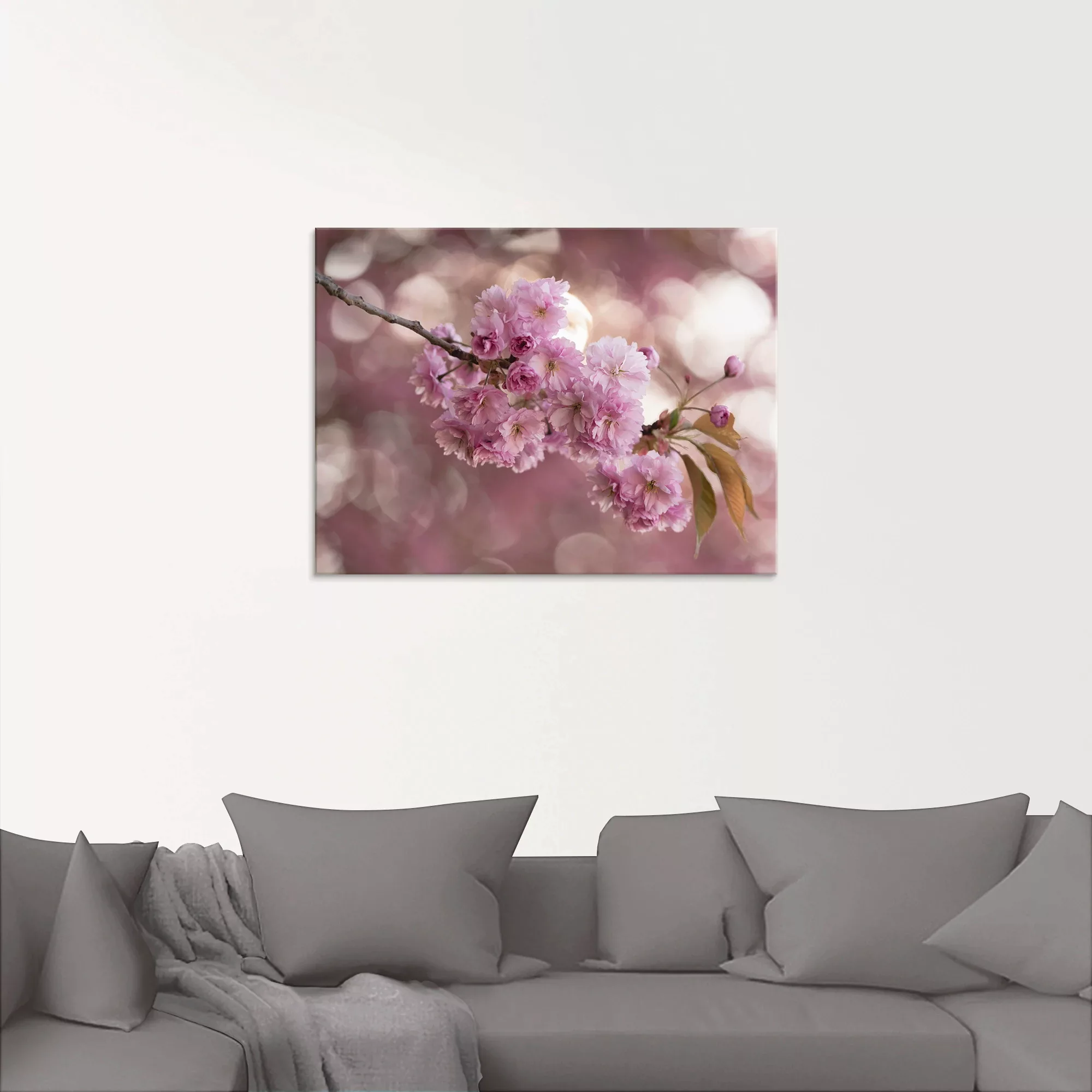Artland Glasbild "Japanische Kirschblüte in Love III", Blumen, (1 St.), in günstig online kaufen