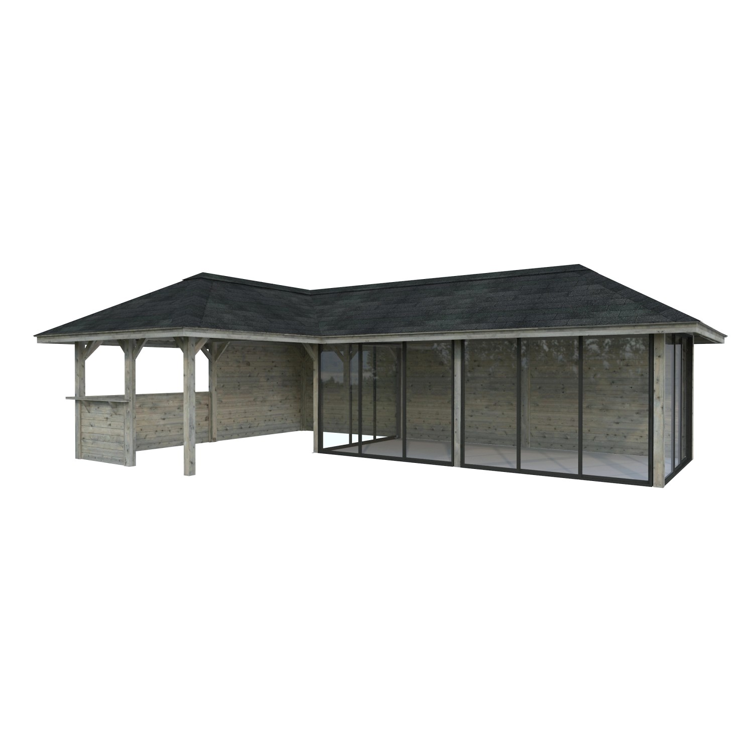 Palmako Pavillon Bianca Set221 Slide Grau Tauchgrundiert 876 cm x 588 cm FS günstig online kaufen