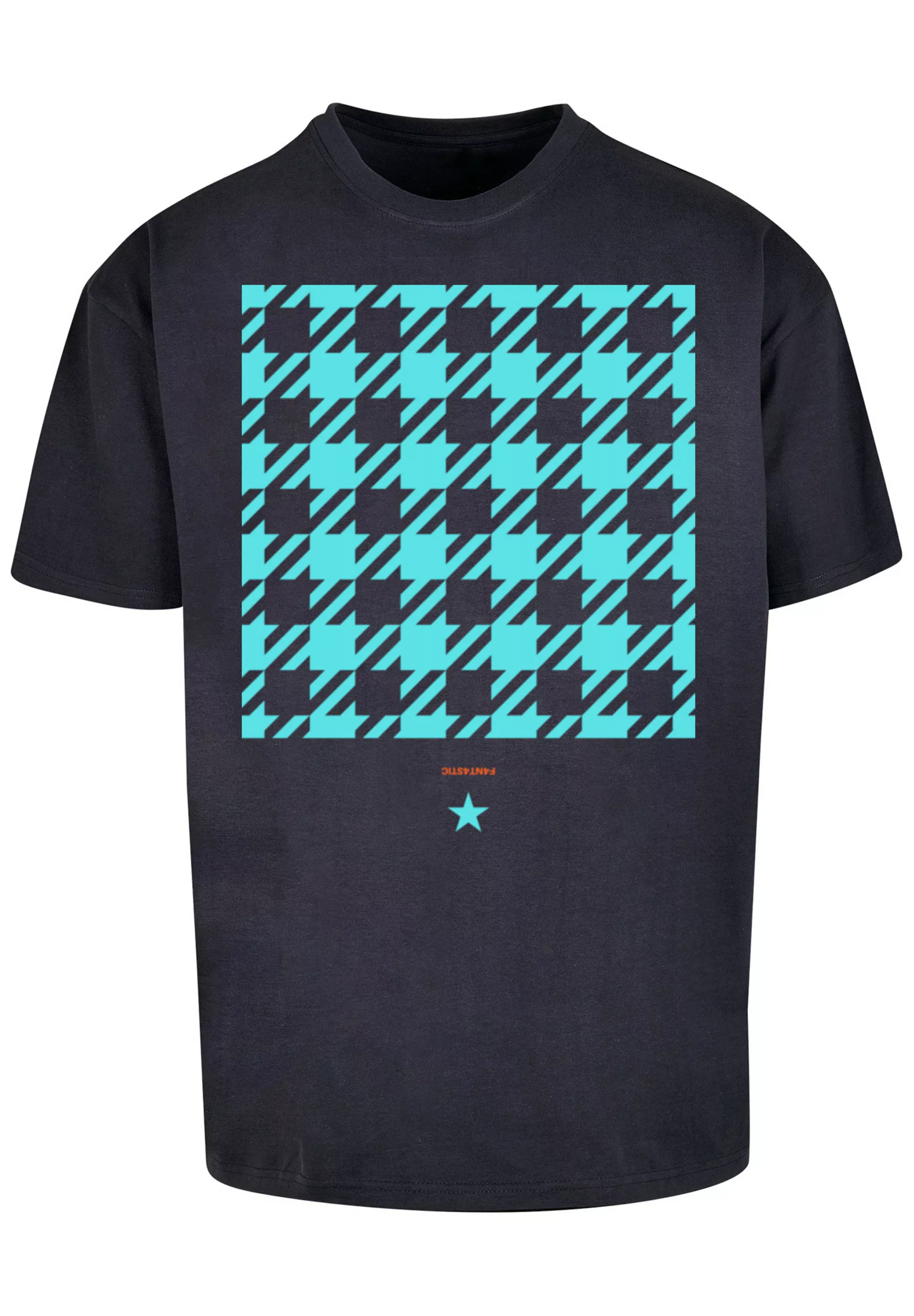 F4NT4STIC T-Shirt "Hahnentritt Karo blau", Print günstig online kaufen