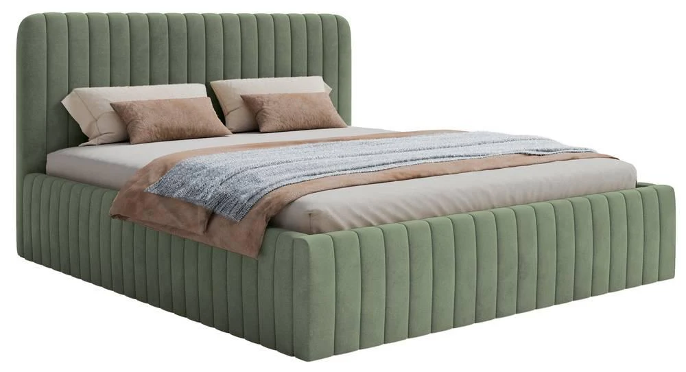 NADUVI Collection | Bettgestell Destro Samt mit Stauraum 140 x 200 günstig online kaufen