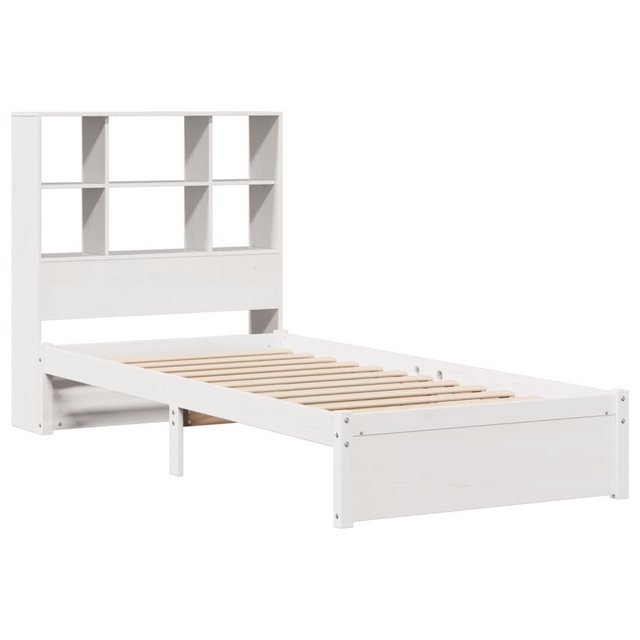 vidaXL Bett Massivholzbett mit Regal ohne Matratze Weiß 75x190 cm Kiefer günstig online kaufen