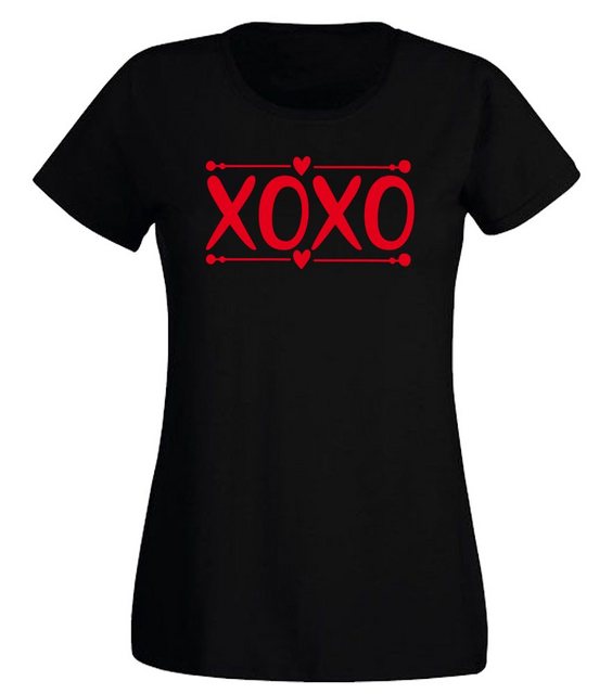 G-graphics Print-Shirt Damen T-Shirt - XOXO Slim-fit, mit Frontprint, mit S günstig online kaufen
