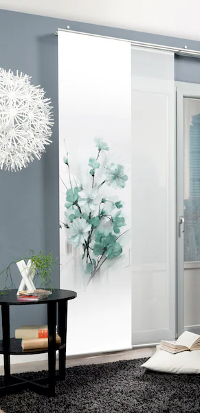 HOME WOHNIDEEN Schiebegardine »LOTUS«, (1 St.), Schiebewand Seidenoptik, Di günstig online kaufen