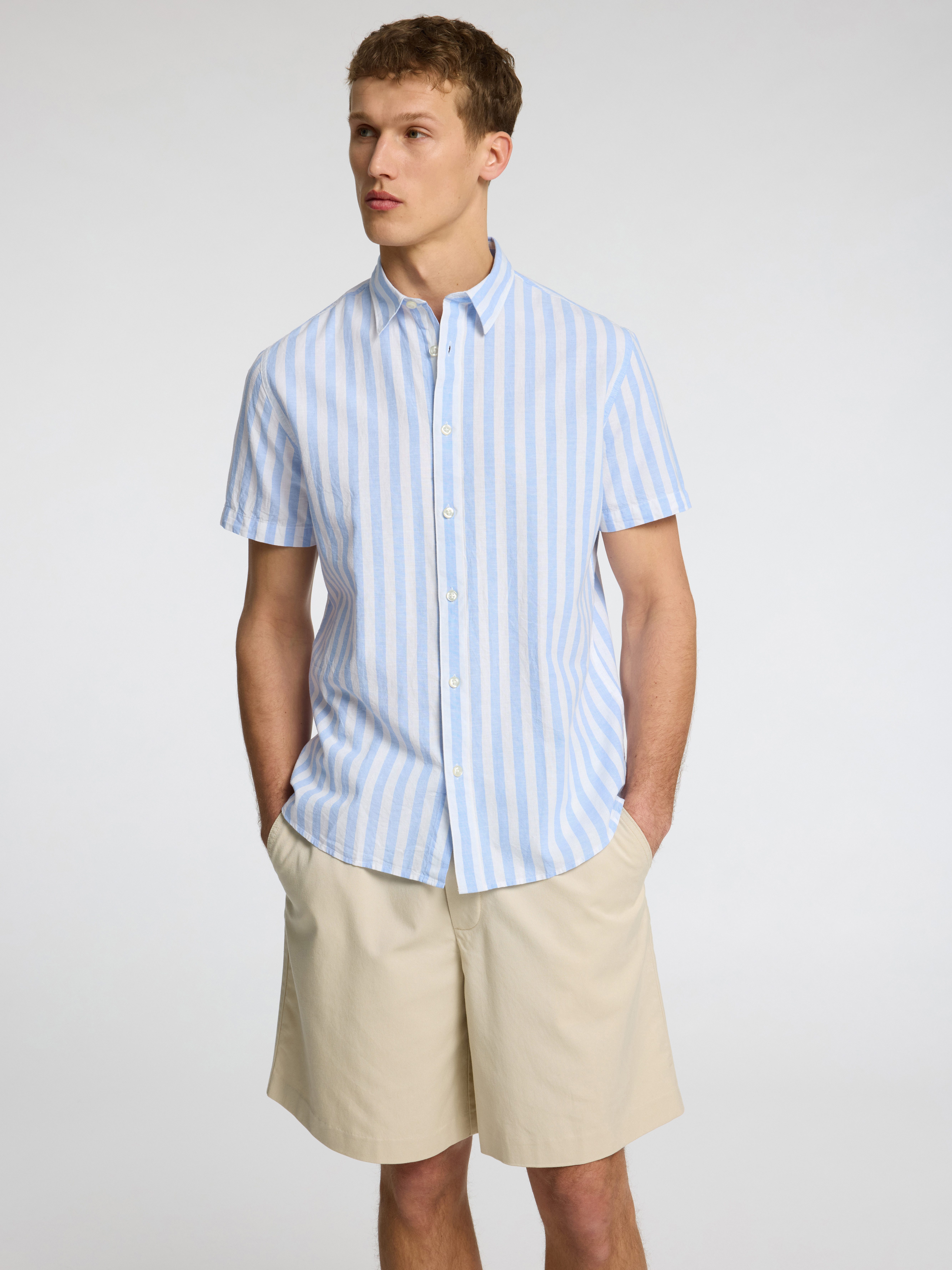 SELECTED HOMME Kurzarmhemd SLHREG-SUN SHIRT SS günstig online kaufen