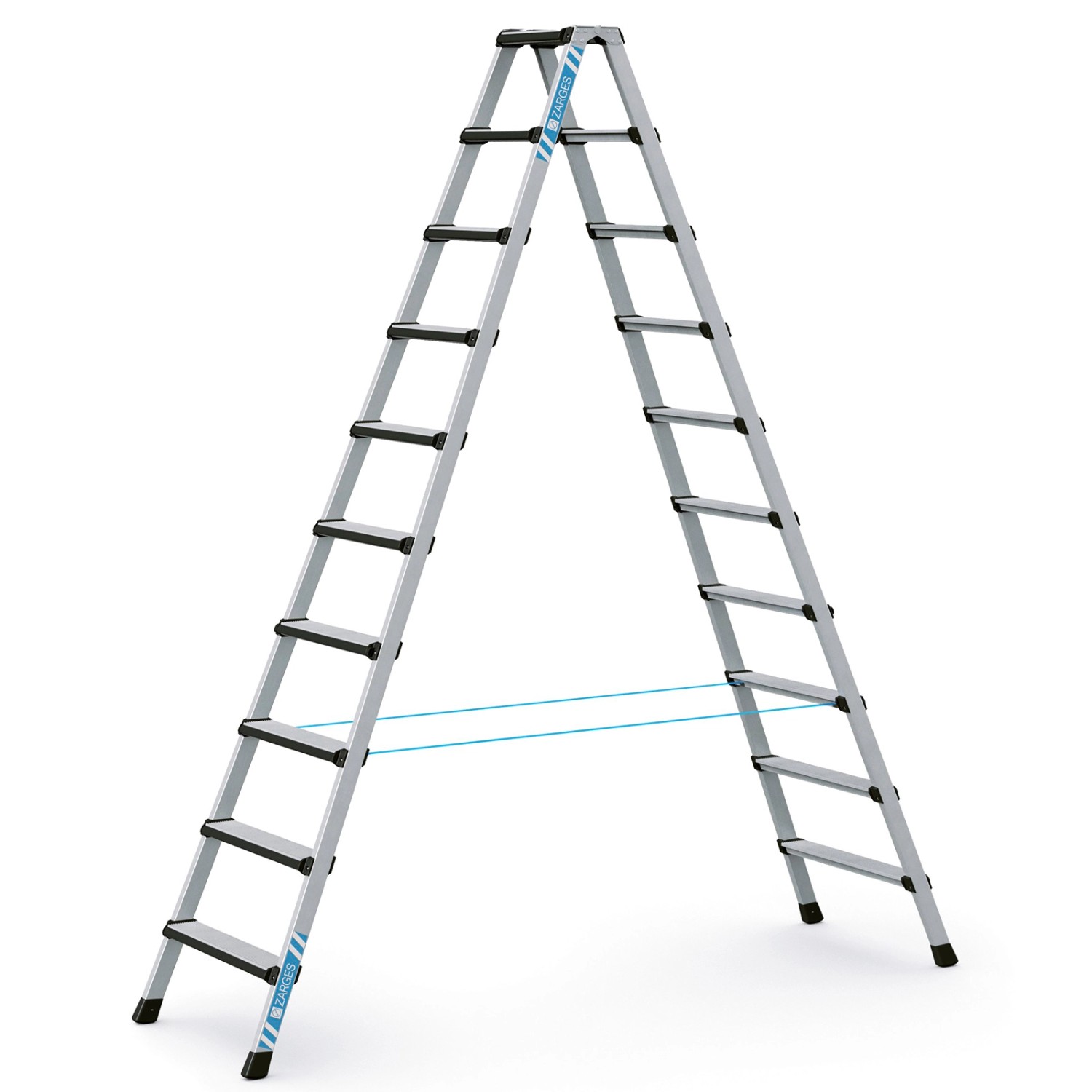 Zarges Comfortstep B Stehleiter mit Gepolsterter Stufen-Vorderkante 2x10 St günstig online kaufen