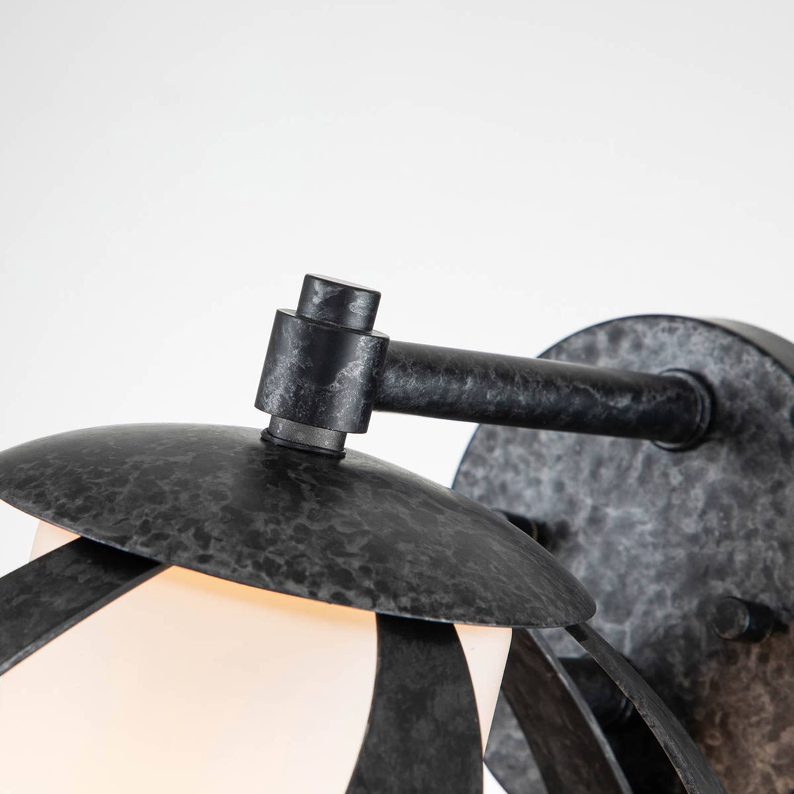 Wandleuchte Blacksmith, schwarz/weiß, einflammig günstig online kaufen
