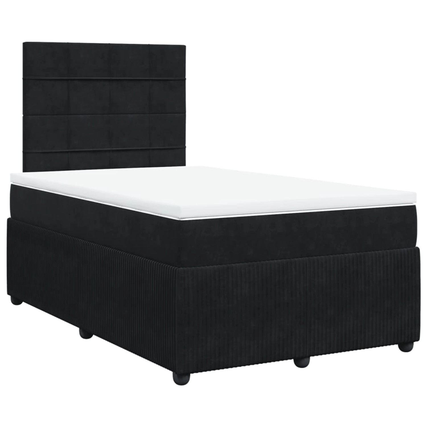 vidaXL Boxspringbett mit Matratze Schwarz 120x200 cm Samt2102723 günstig online kaufen